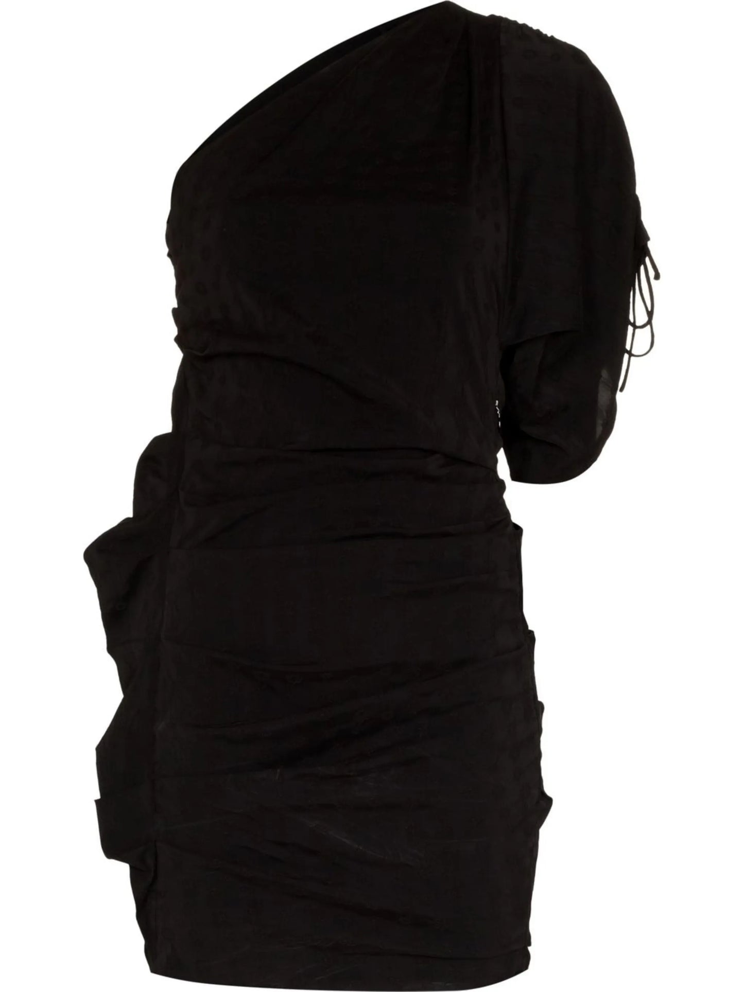 Solenne one-shoulder ruched mini dress