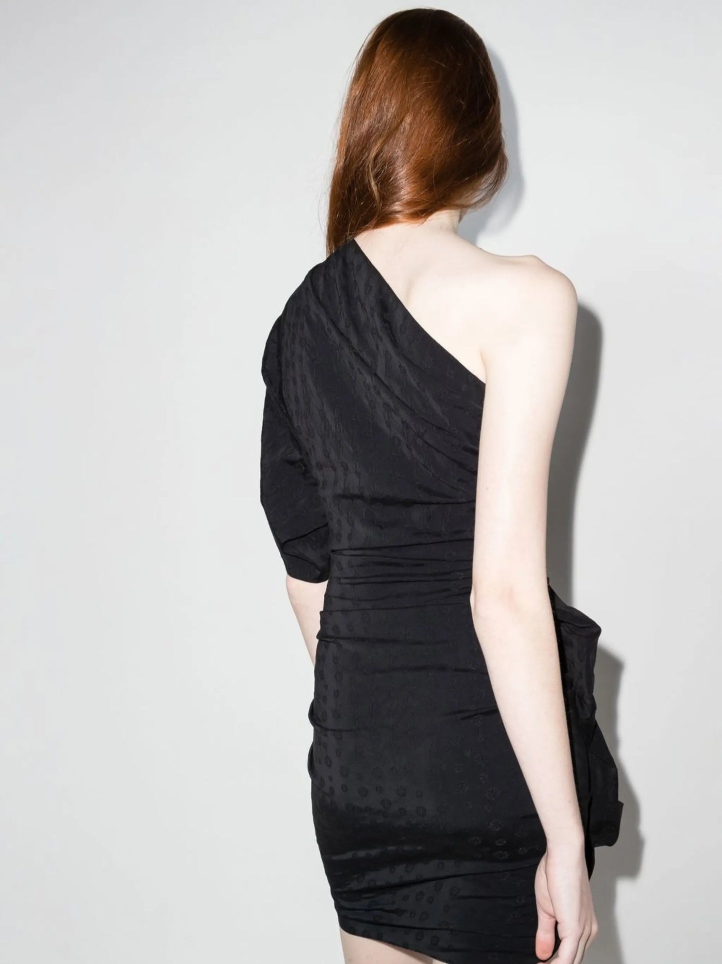 Solenne one-shoulder ruched mini dress