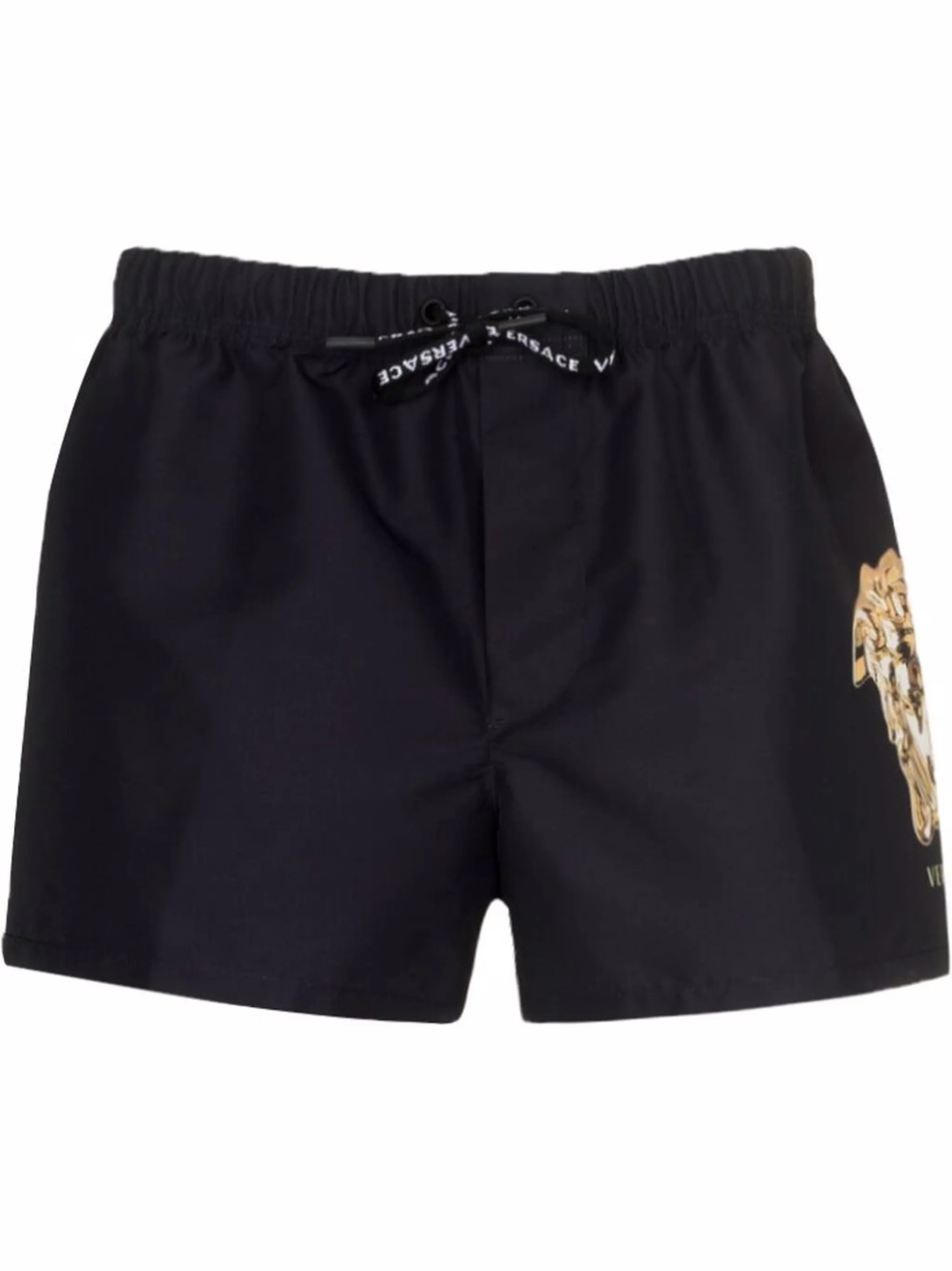 Medusa-motif drawstring swim shorts