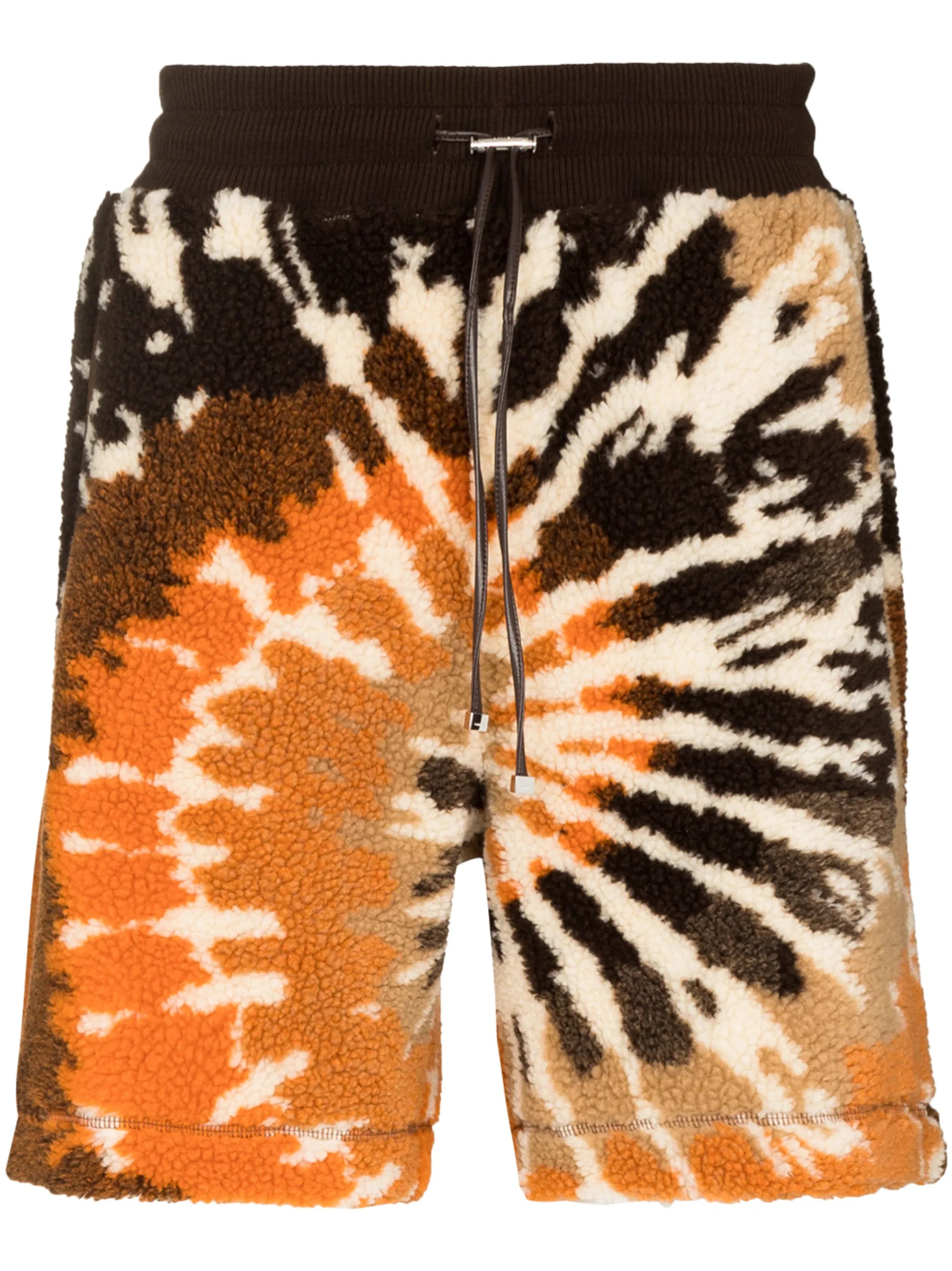 tie-dye fleece shorts