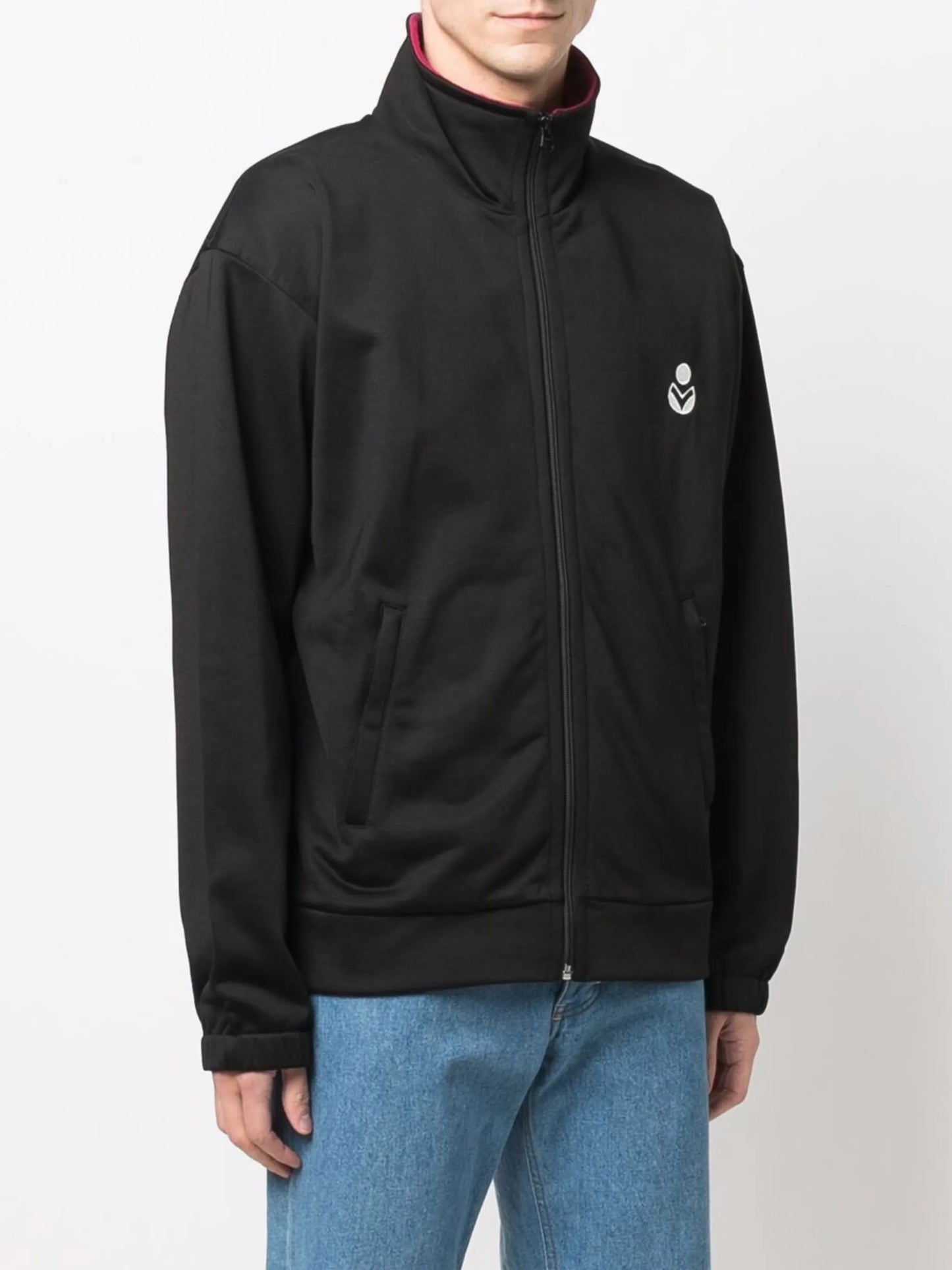 logo-embroidered bomber jacket