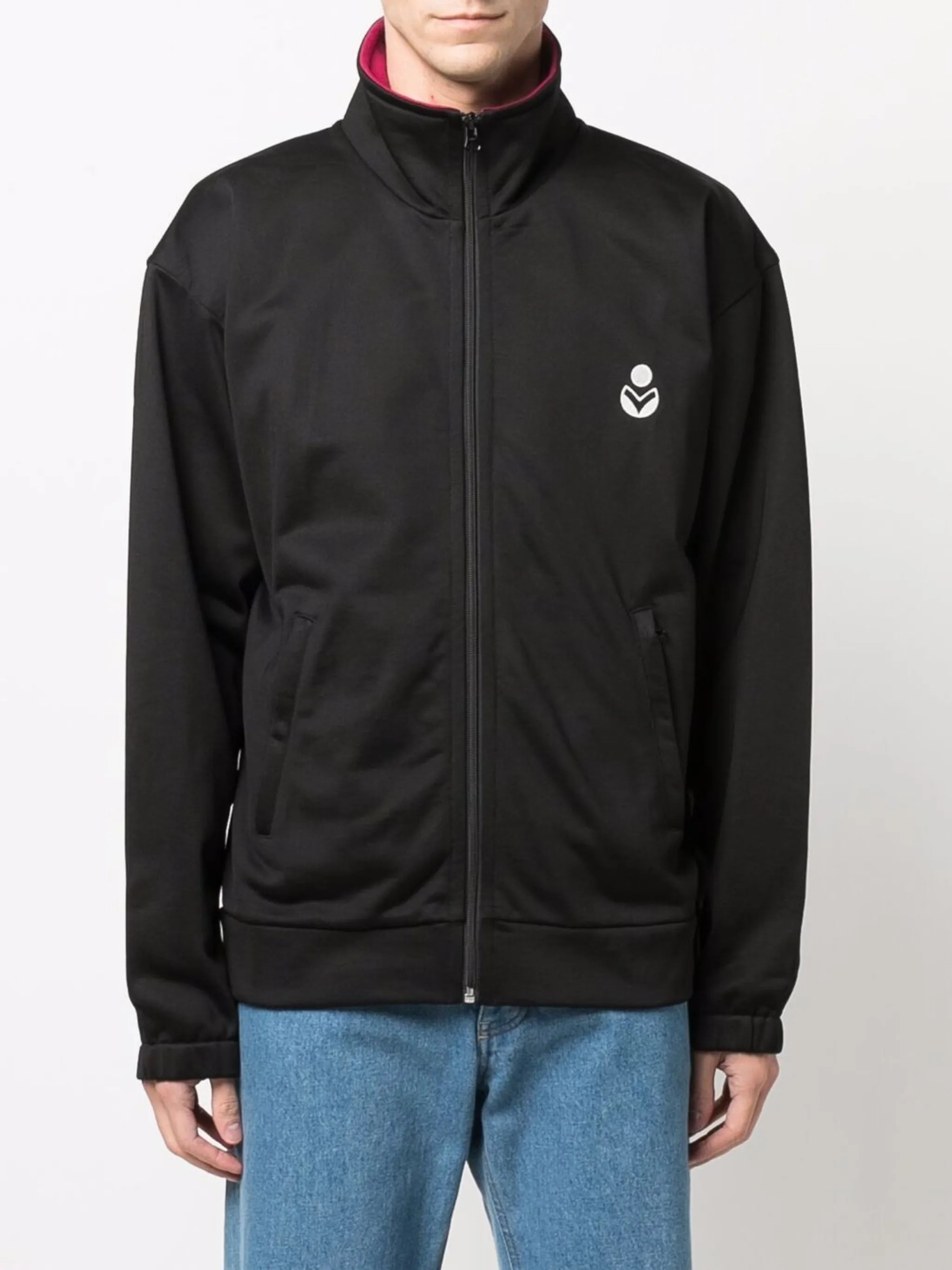 logo-embroidered bomber jacket