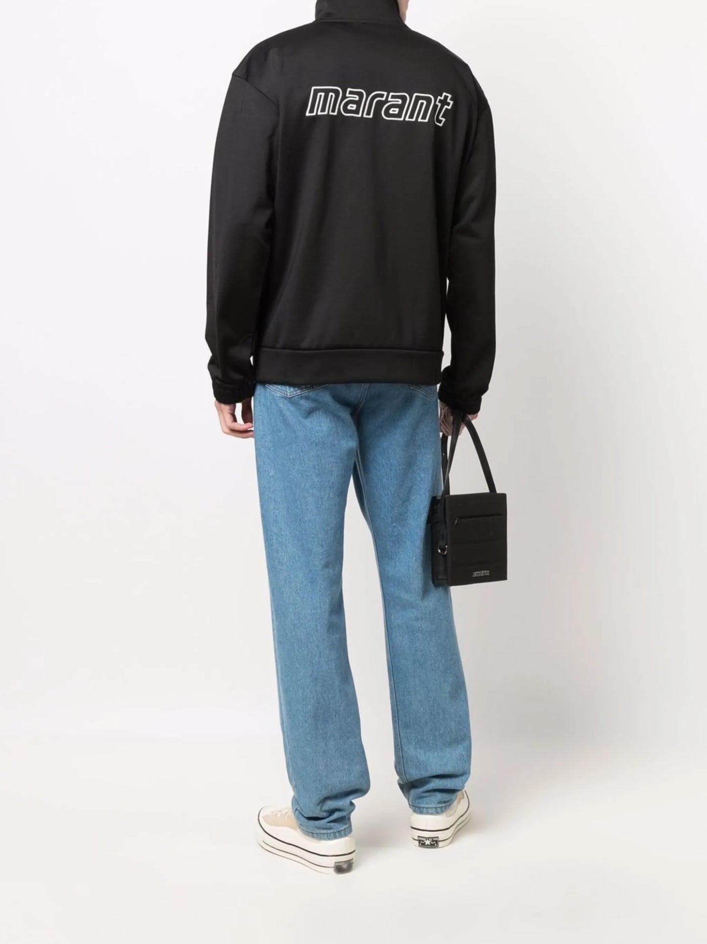 logo-embroidered bomber jacket