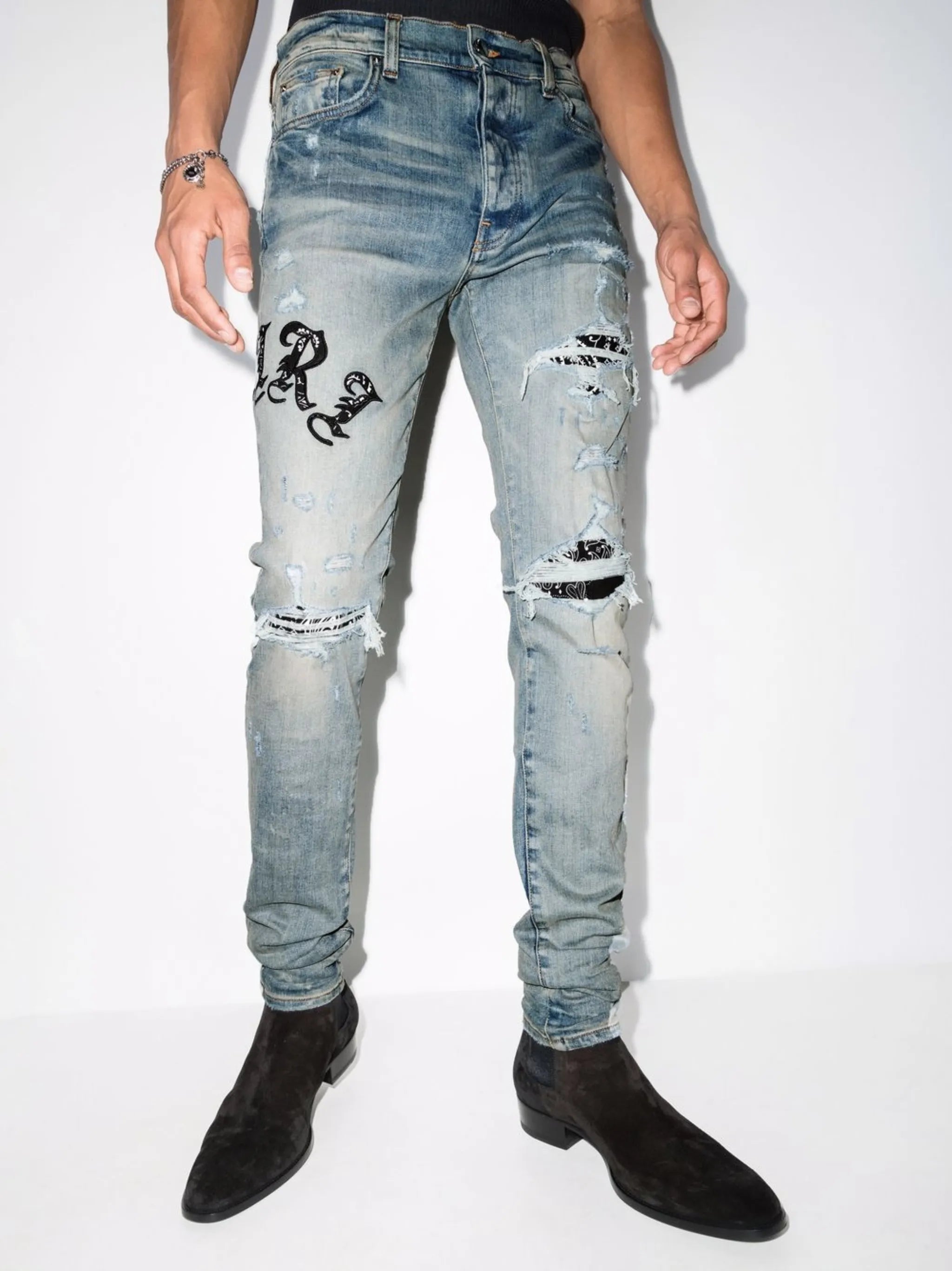 Old English logo skinny jeans