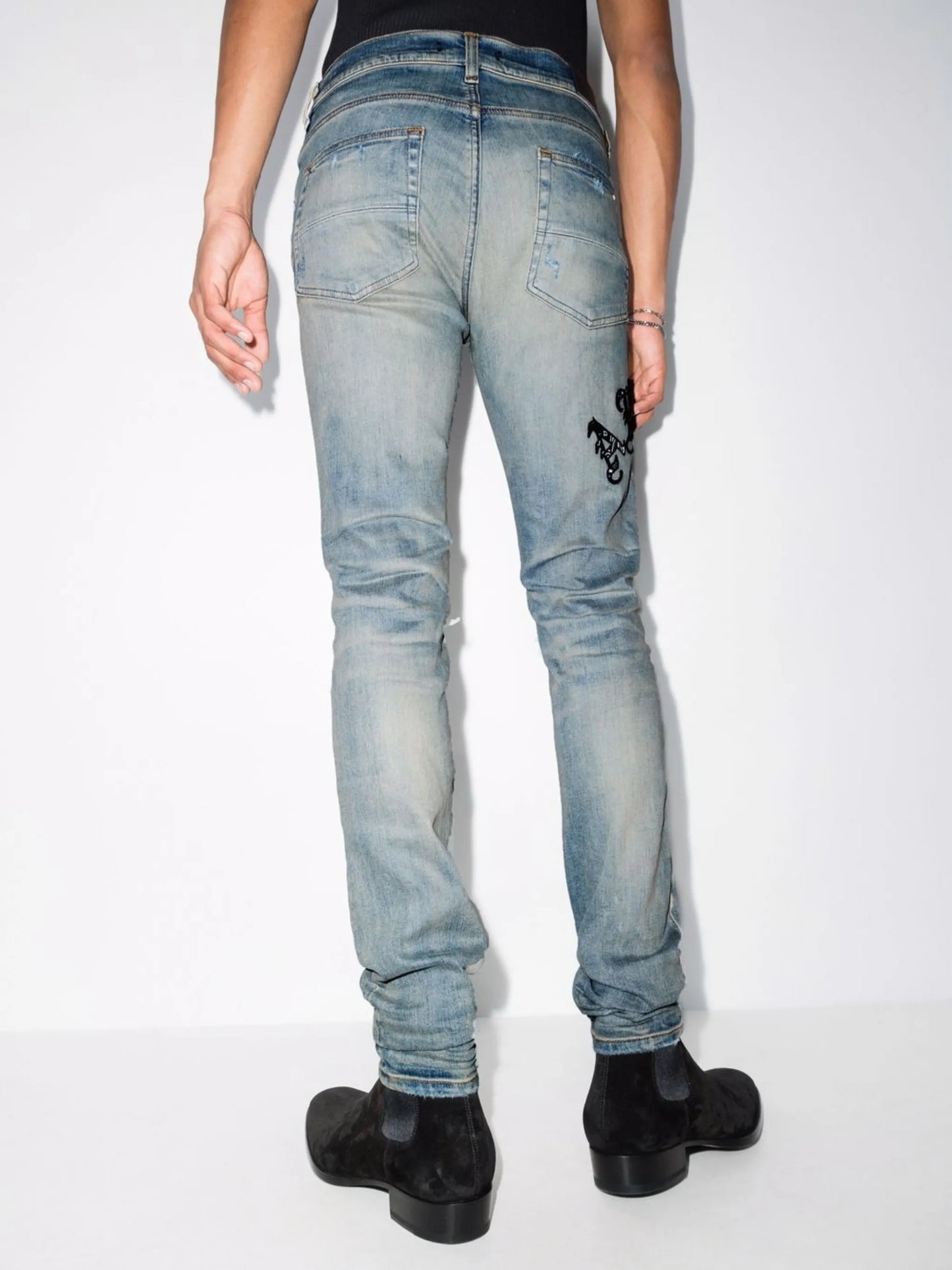 Old English logo skinny jeans