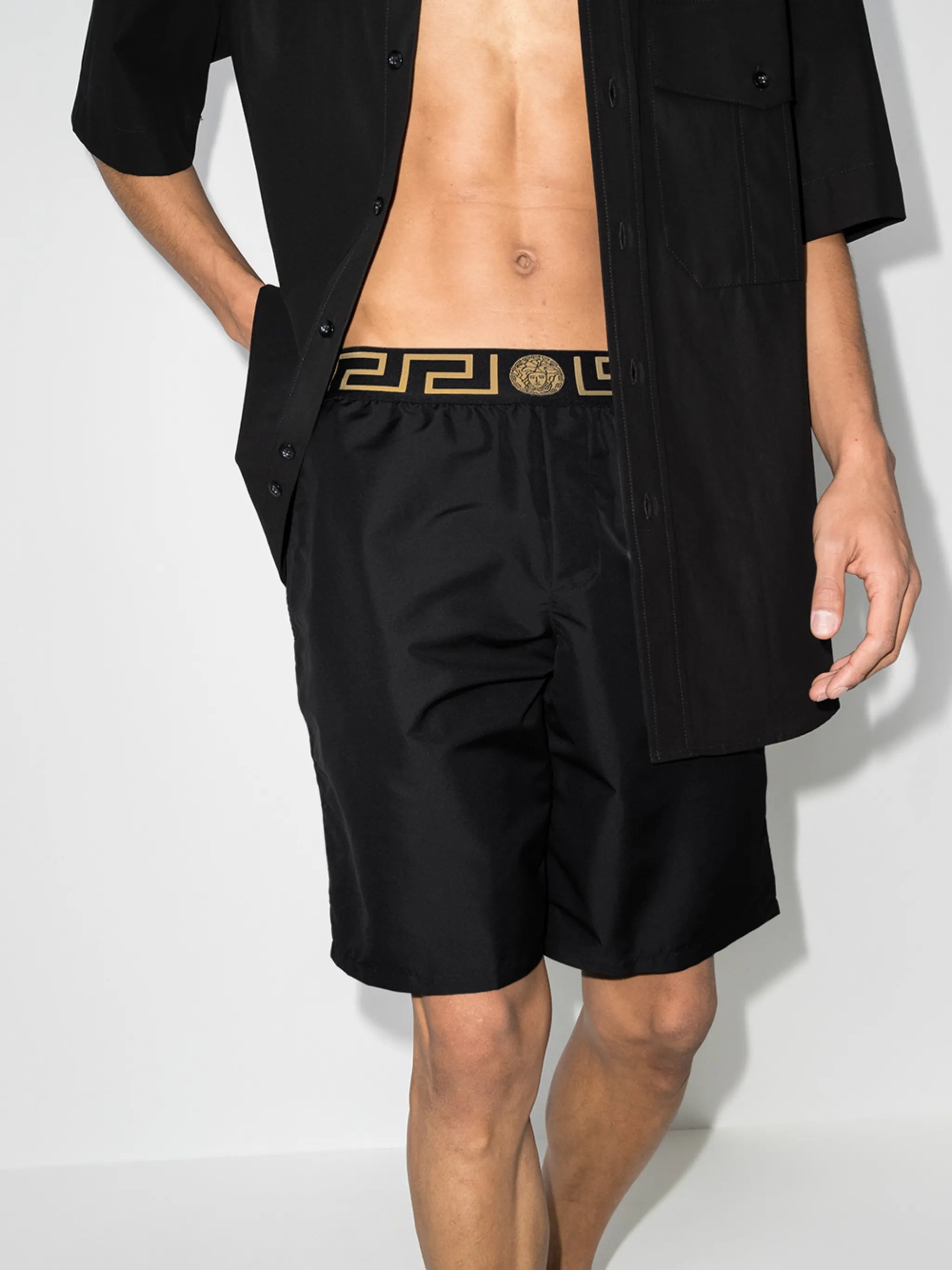 Greca Border swim shorts