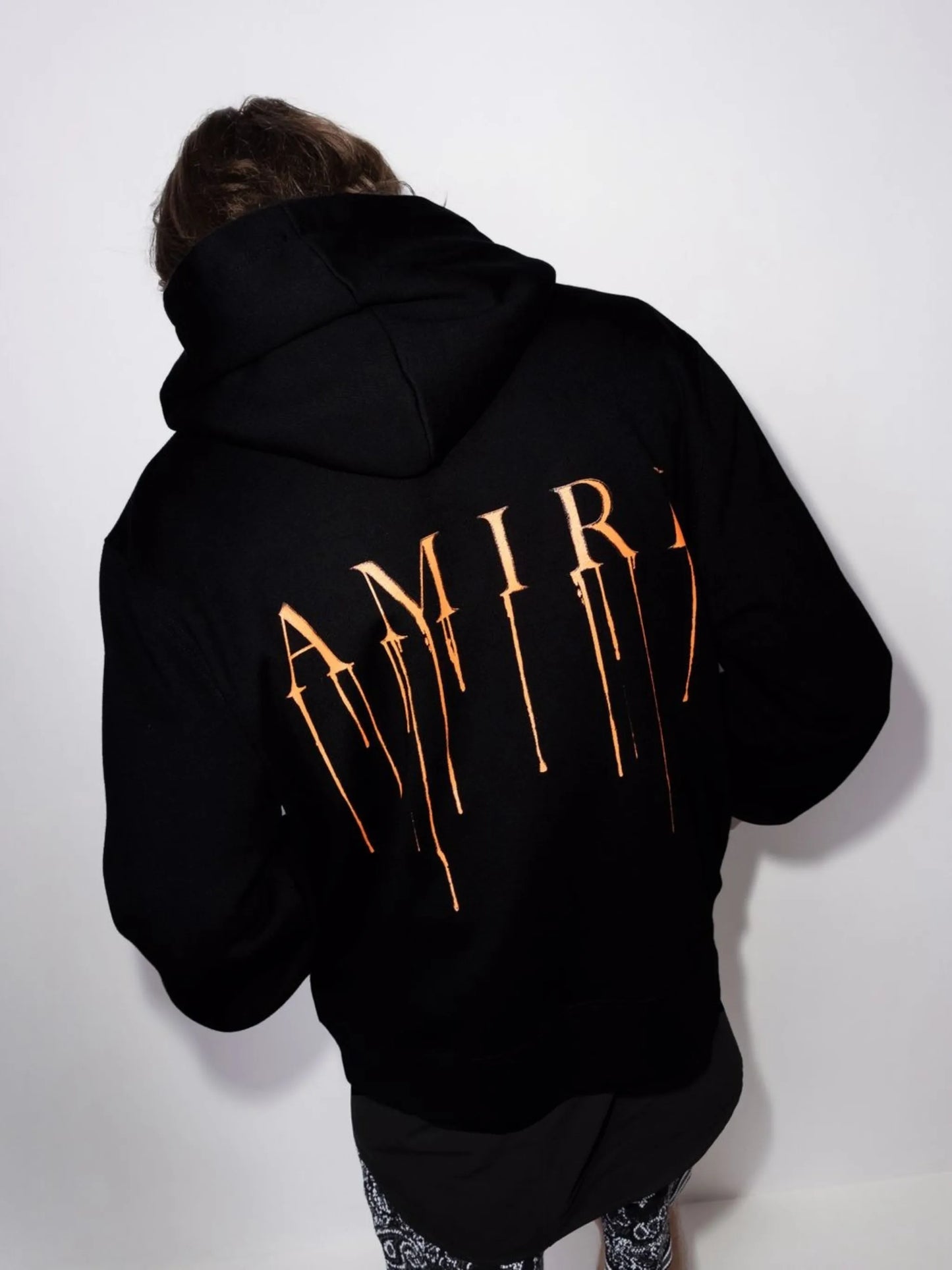 dripping-logo hoodie