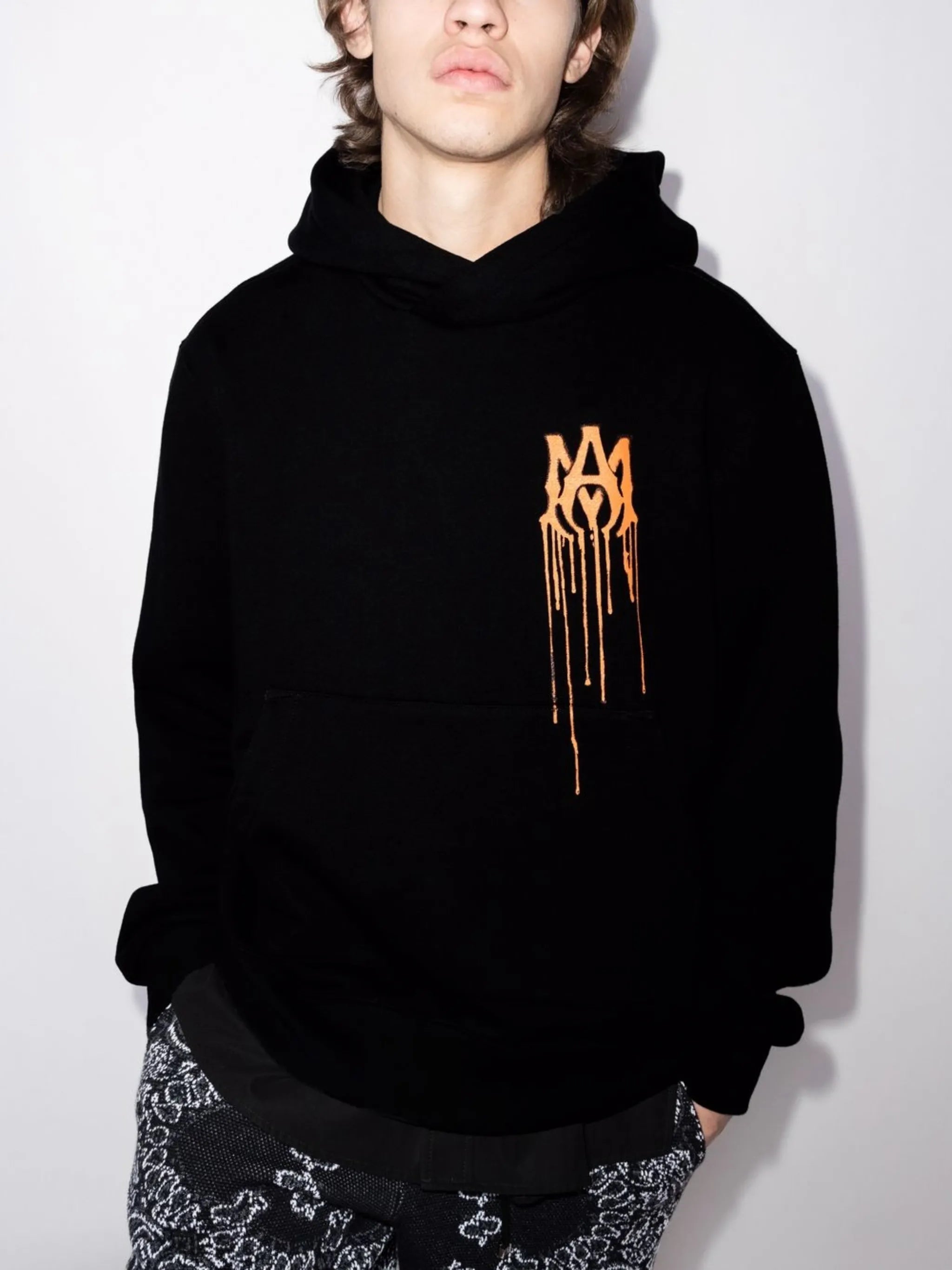 dripping-logo hoodie