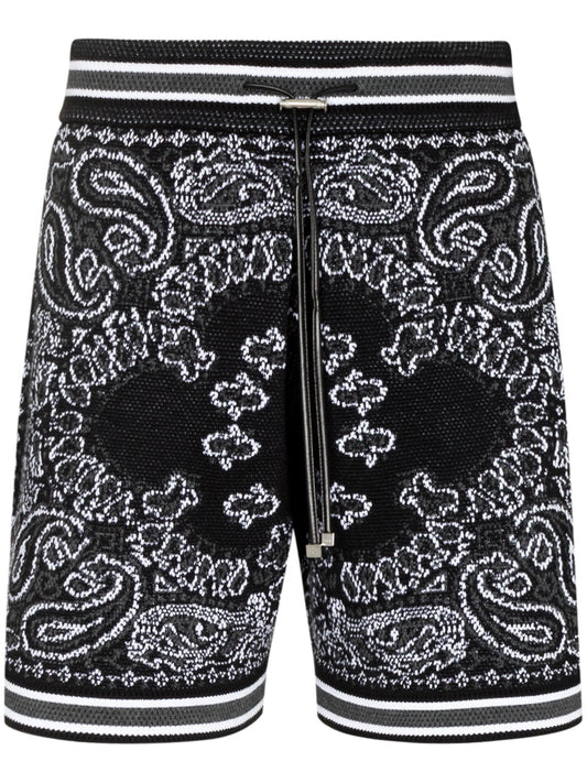 bandana-print track shorts