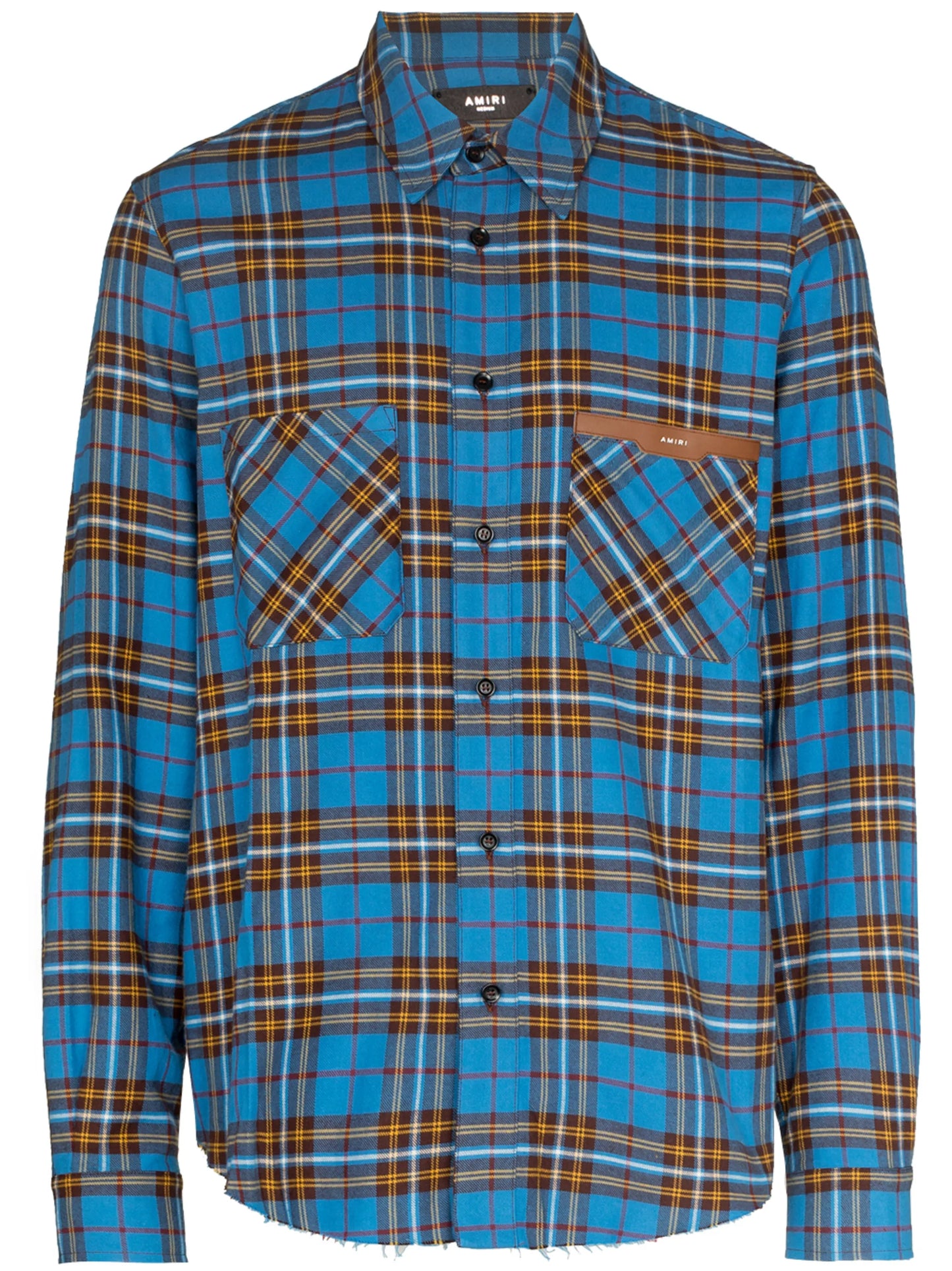 LOGO FLANNEL Casual Button-Down Shirts "Black"