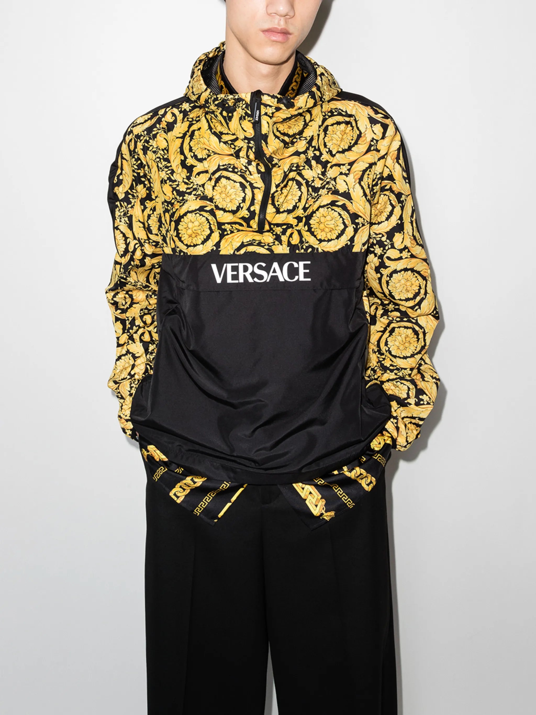 Barocco-print track jacket