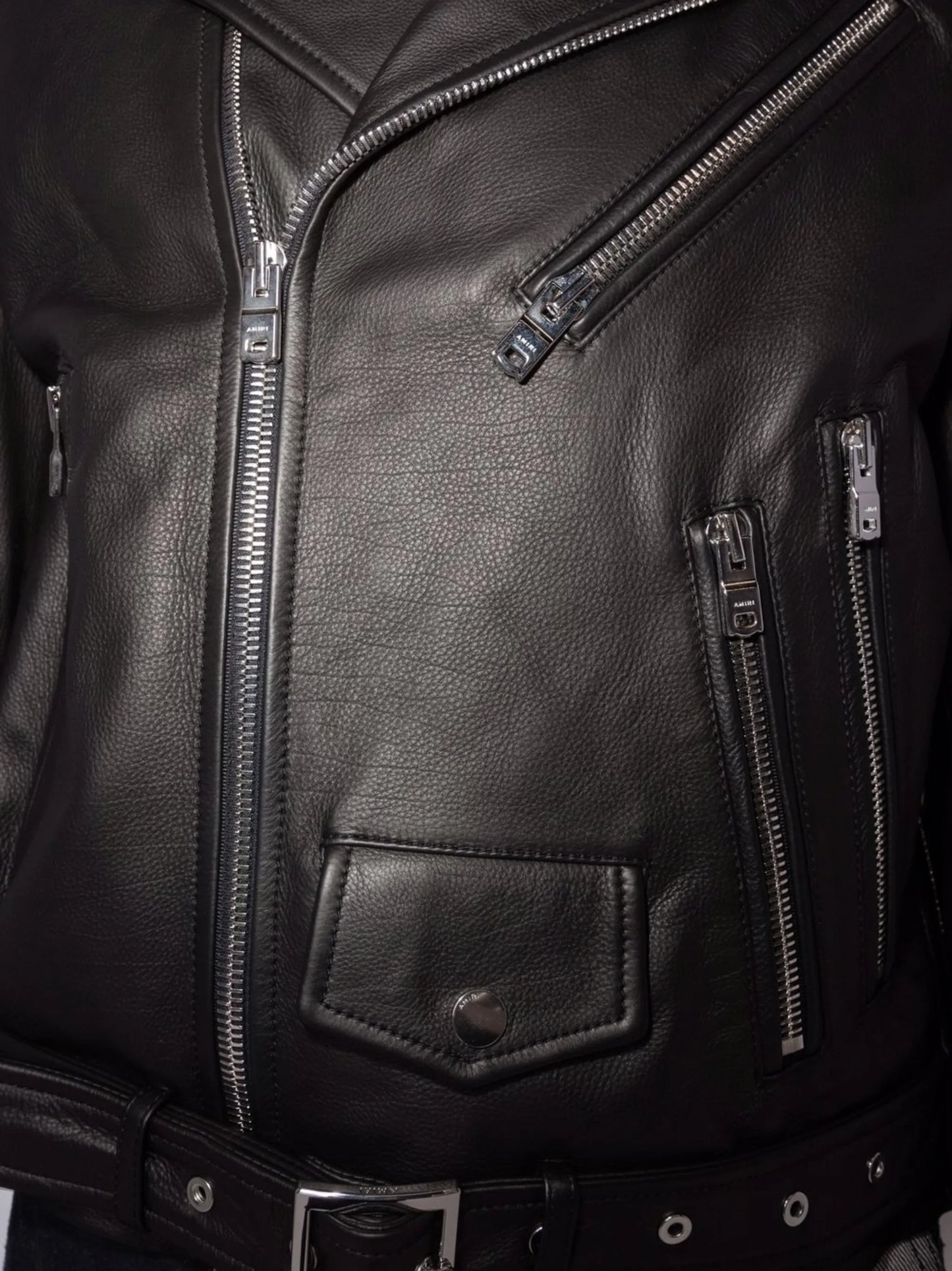 paint embroidery leather jacket