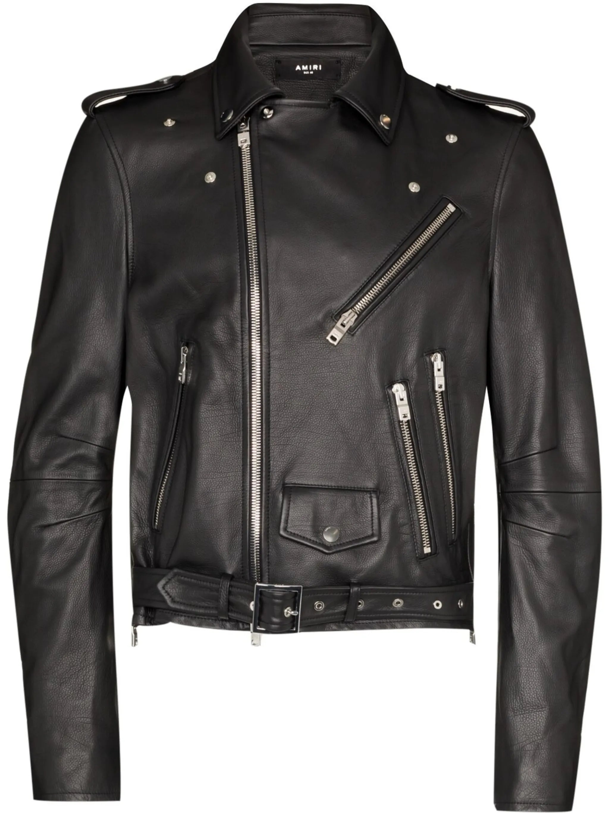 paint embroidery leather jacket