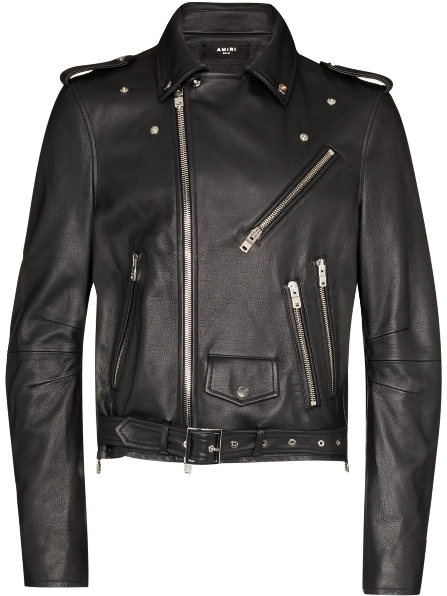 paint embroidery leather jacket