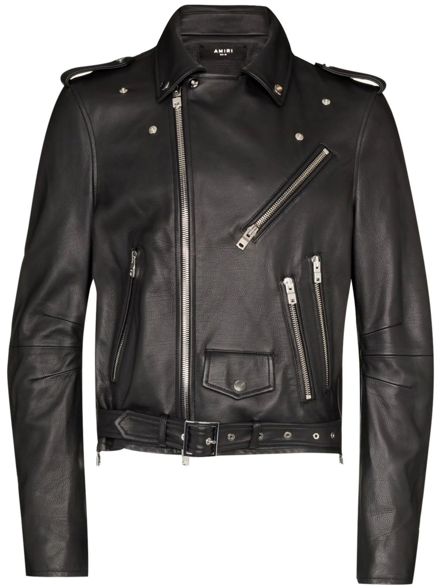 paint embroidery leather jacket