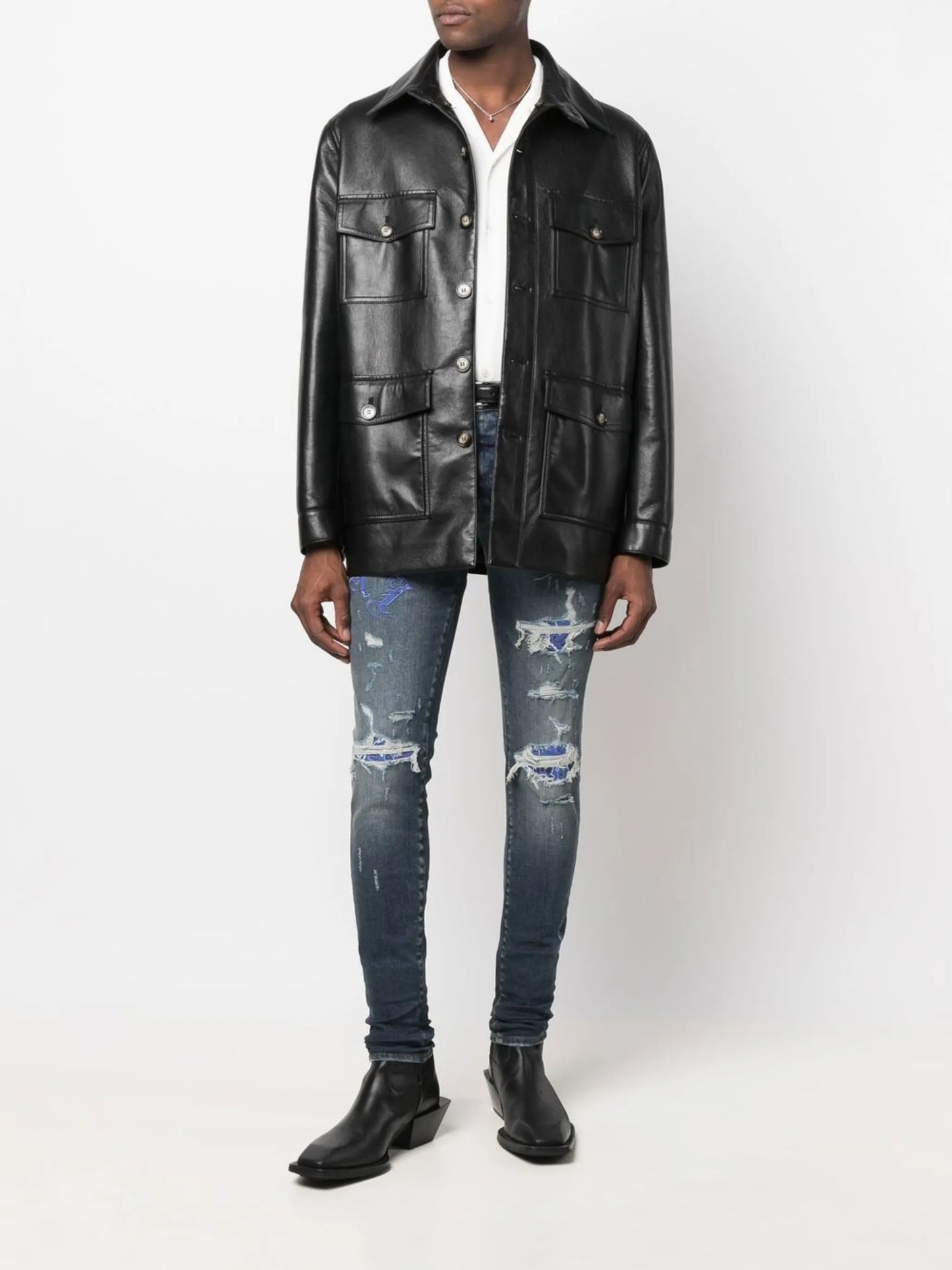 Old English logo skinny jeans
