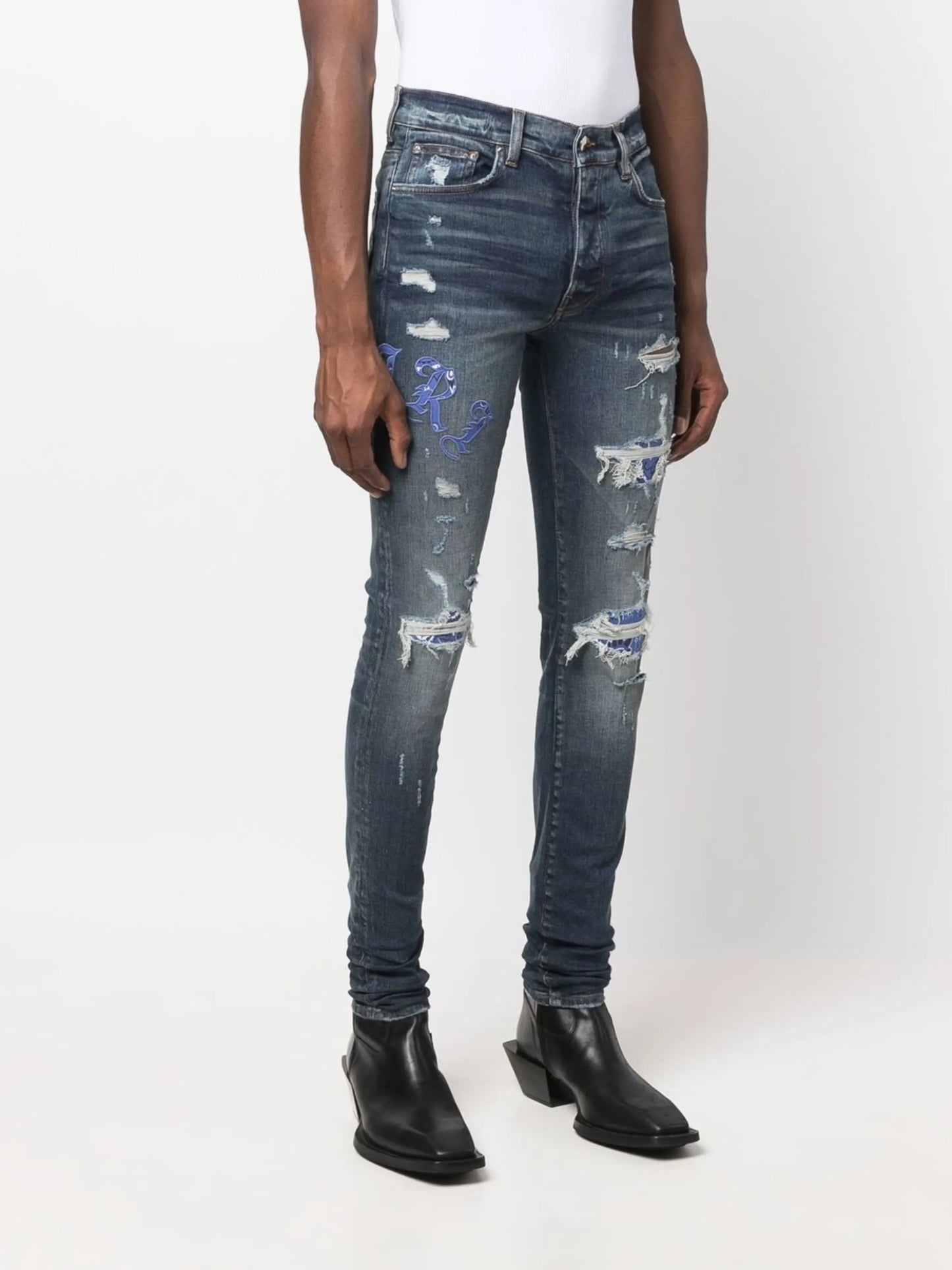Old English logo skinny jeans