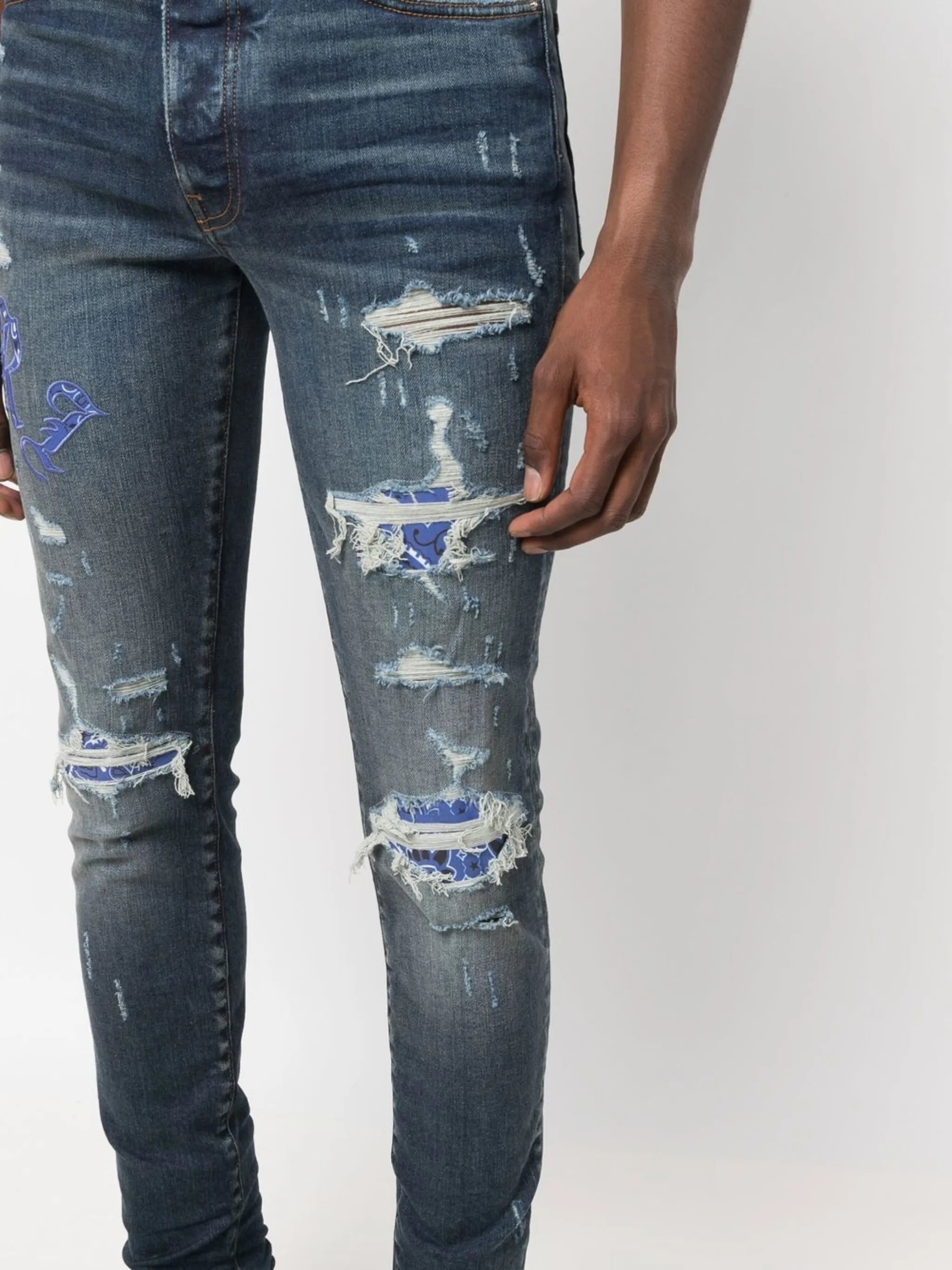 Old English logo skinny jeans