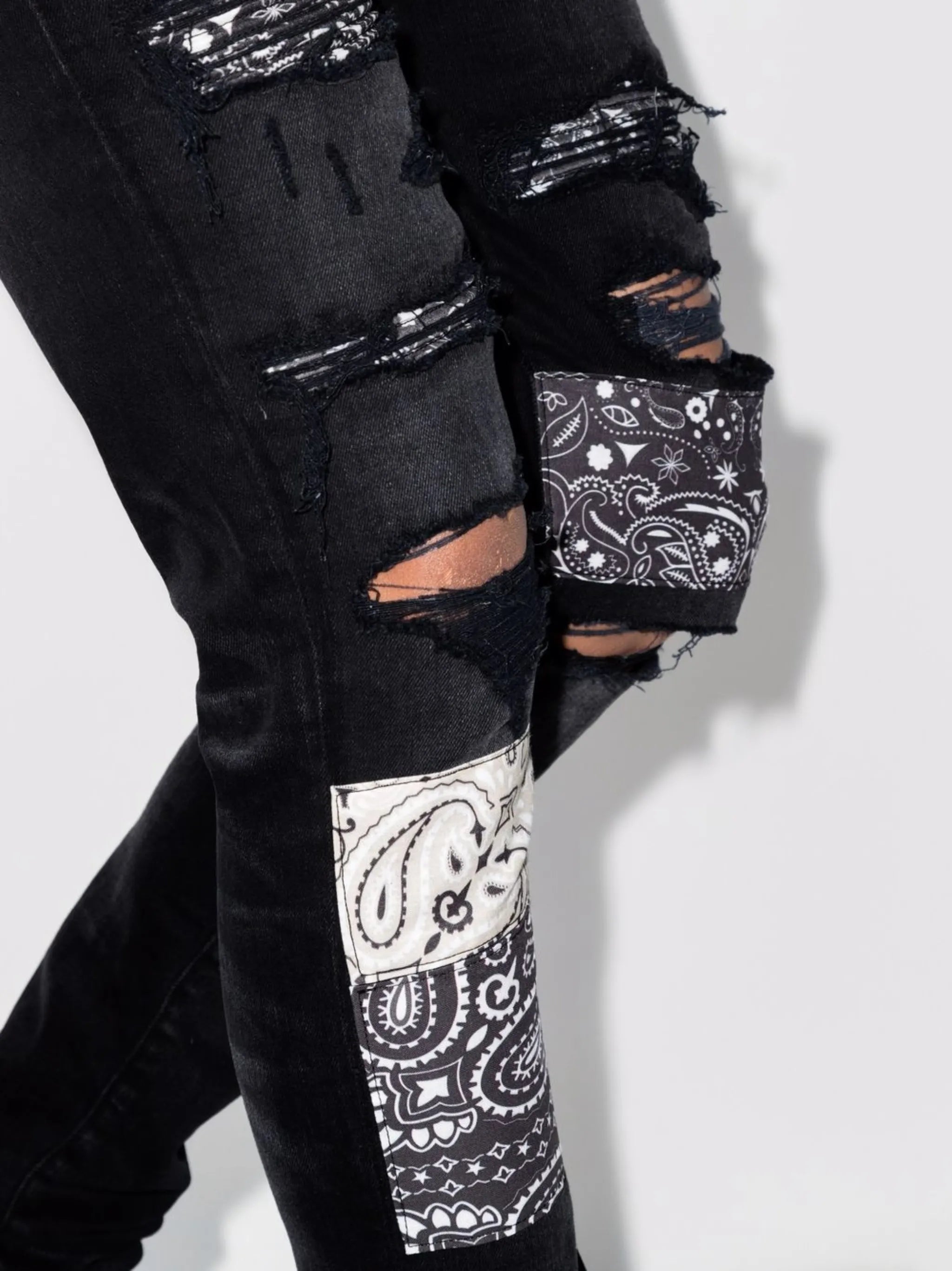 bandana-print skinny jeans