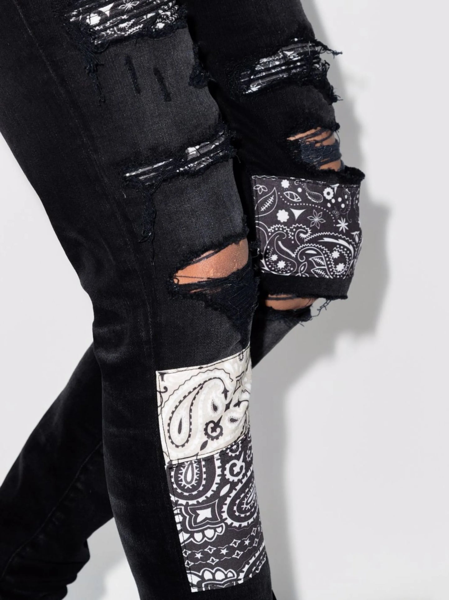 bandana-print skinny jeans