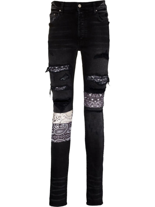 bandana-print skinny jeans