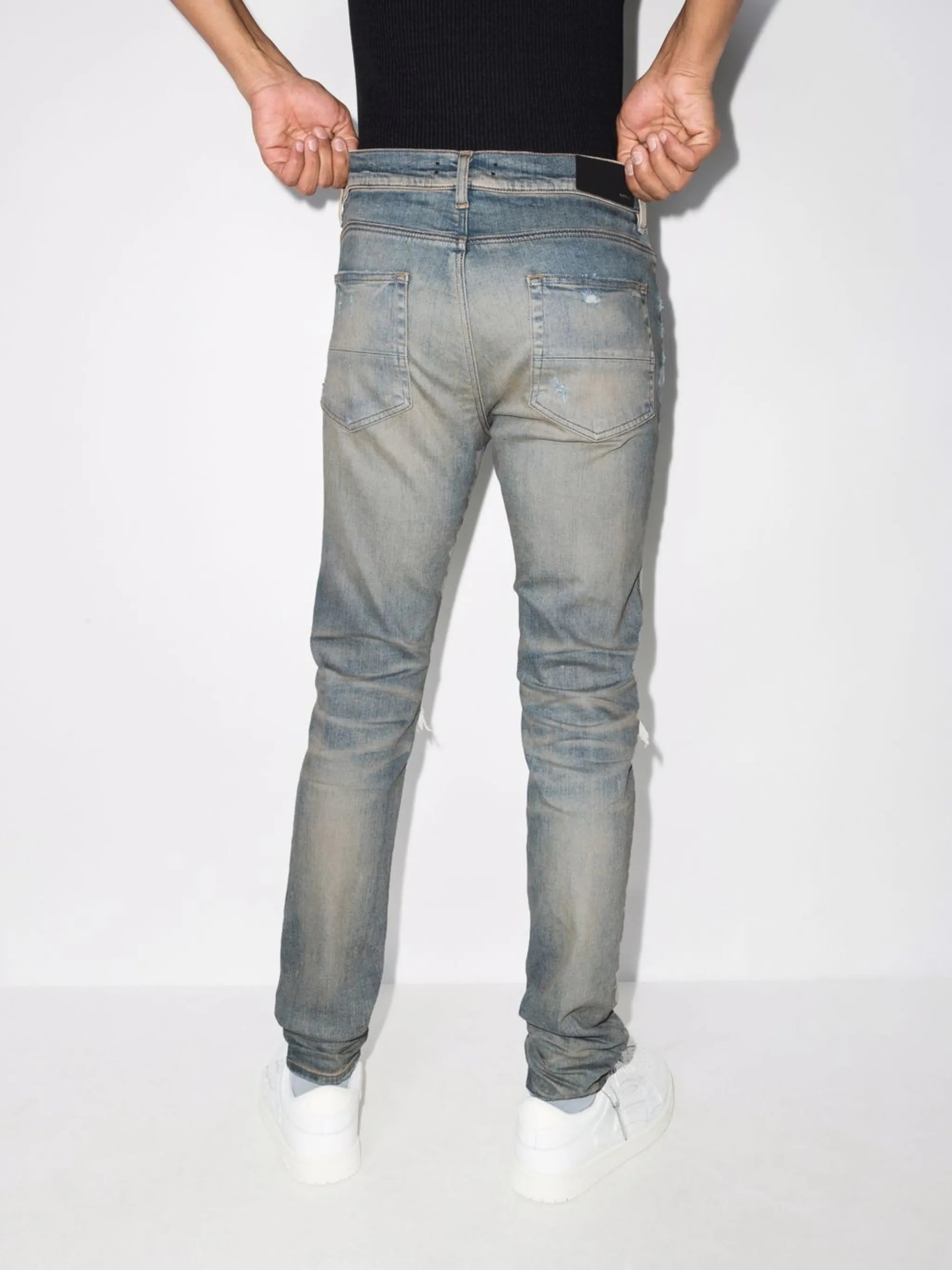 MX1 Ultra suede-patches skinny jeans