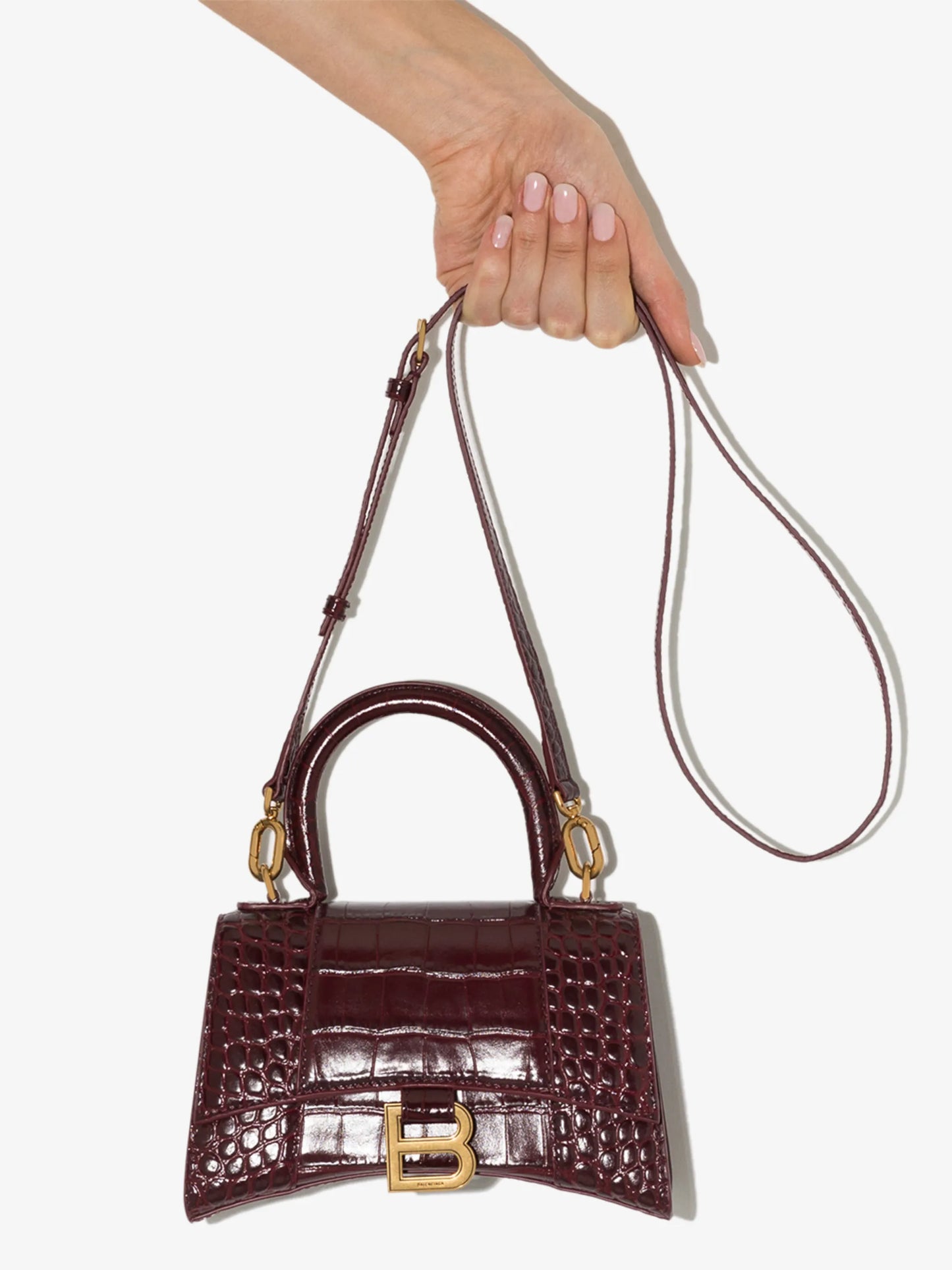 Hourglass top-handle tote bag