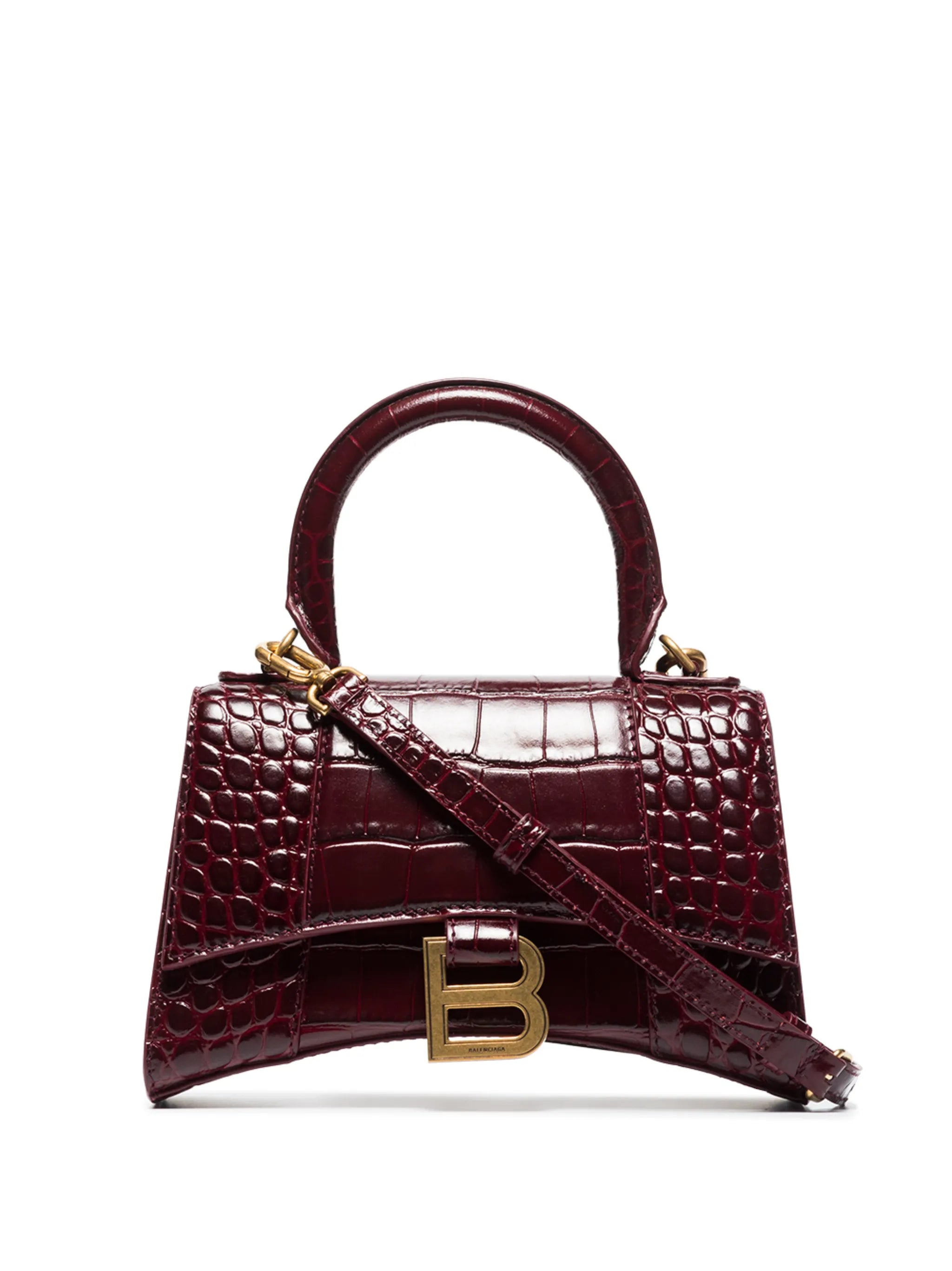 Hourglass top-handle tote bag