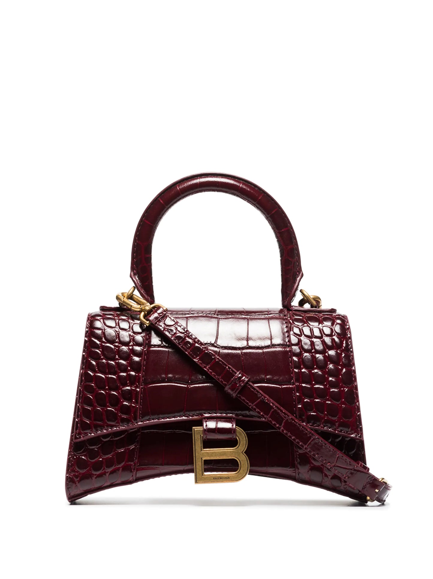 Hourglass top-handle tote bag