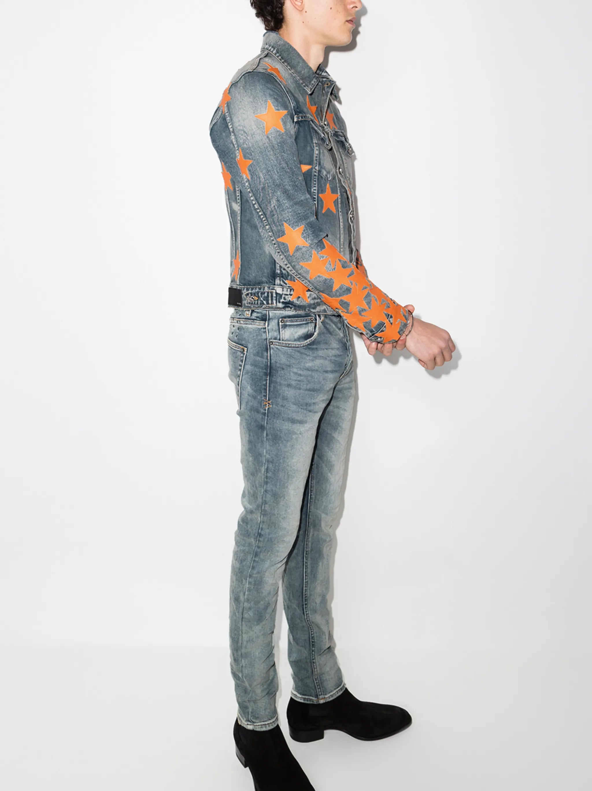 CHEMIST STAR TRUCKER Clay Indigo Denim Jackets 