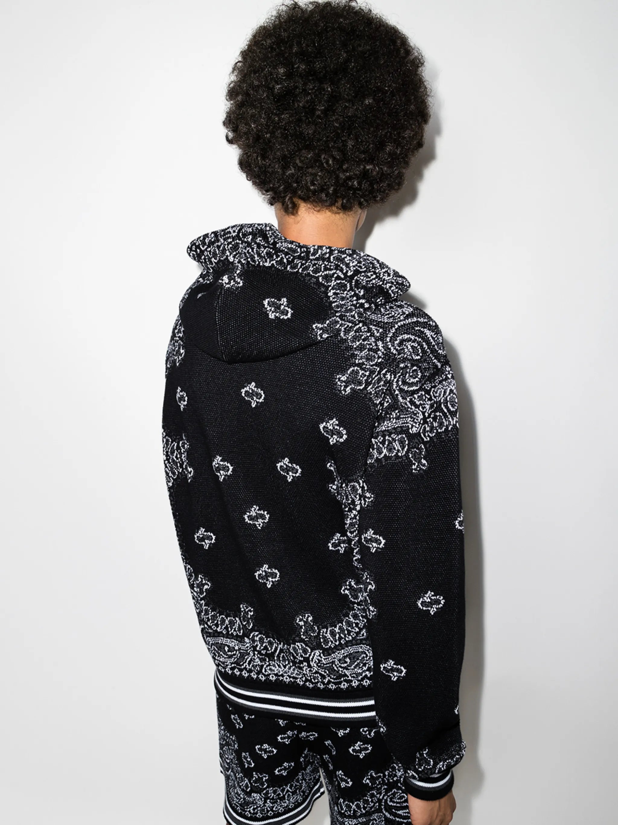 bandana-pattern hoodie