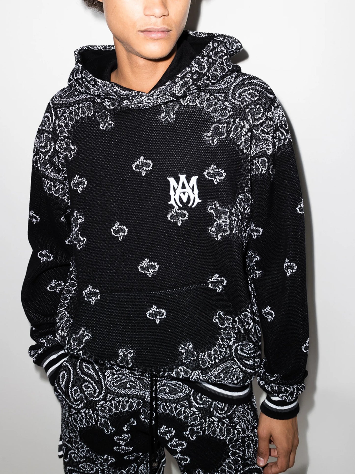 bandana-pattern hoodie