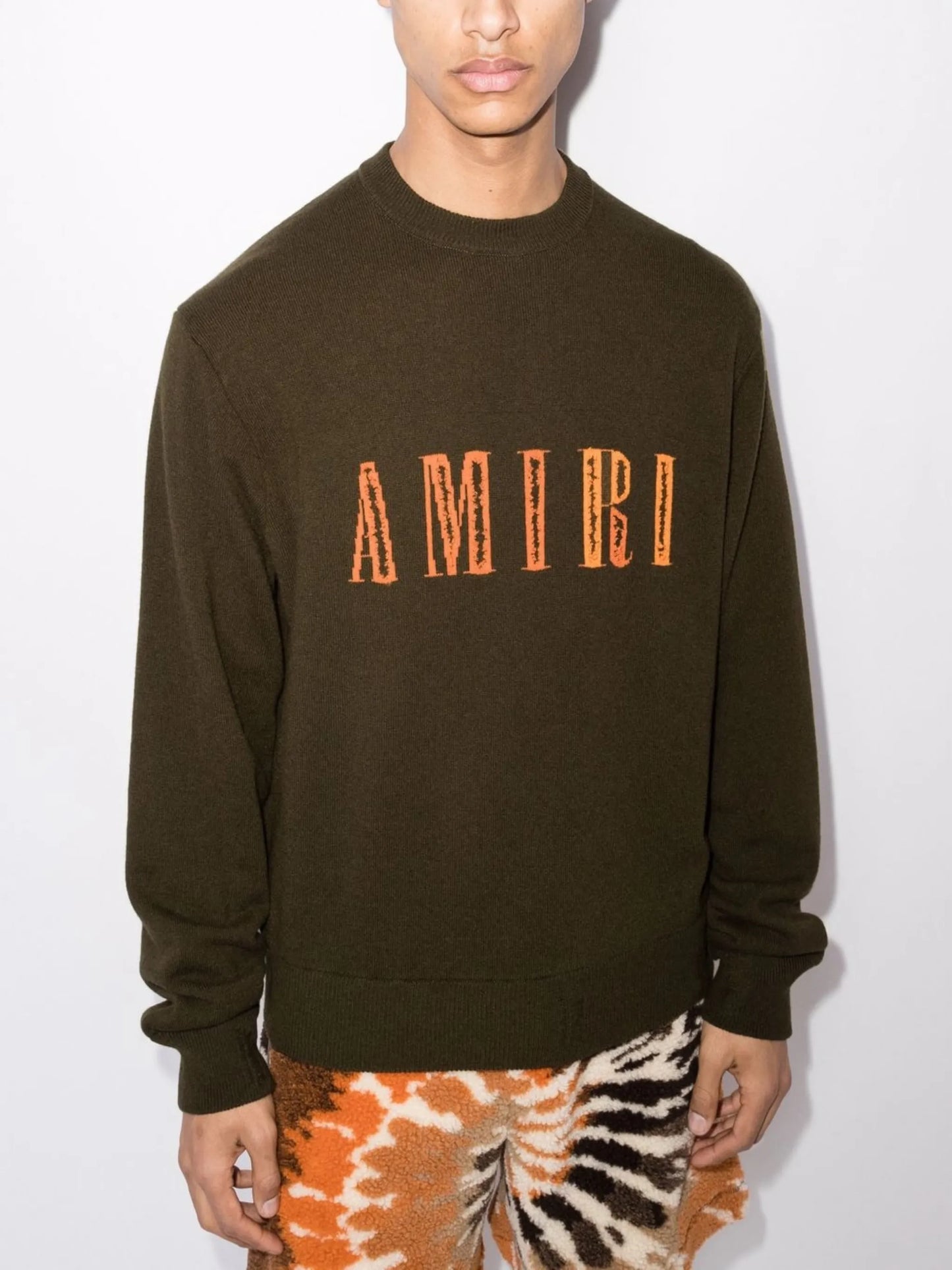 CUT AWAY LOGO CREW Military&Nastrium Hoodie Sweatshirt "Black"