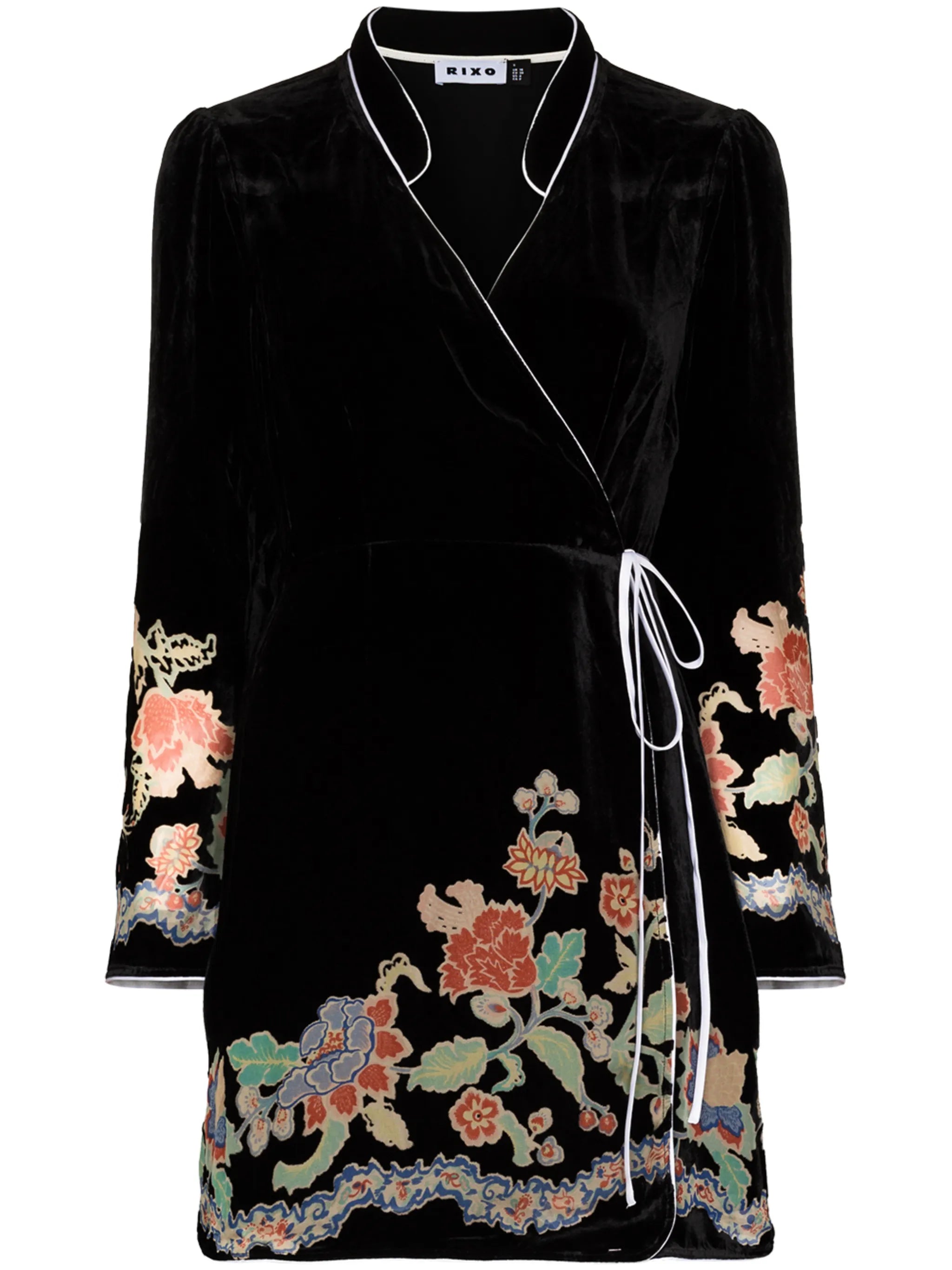 Iris floral wrap dress