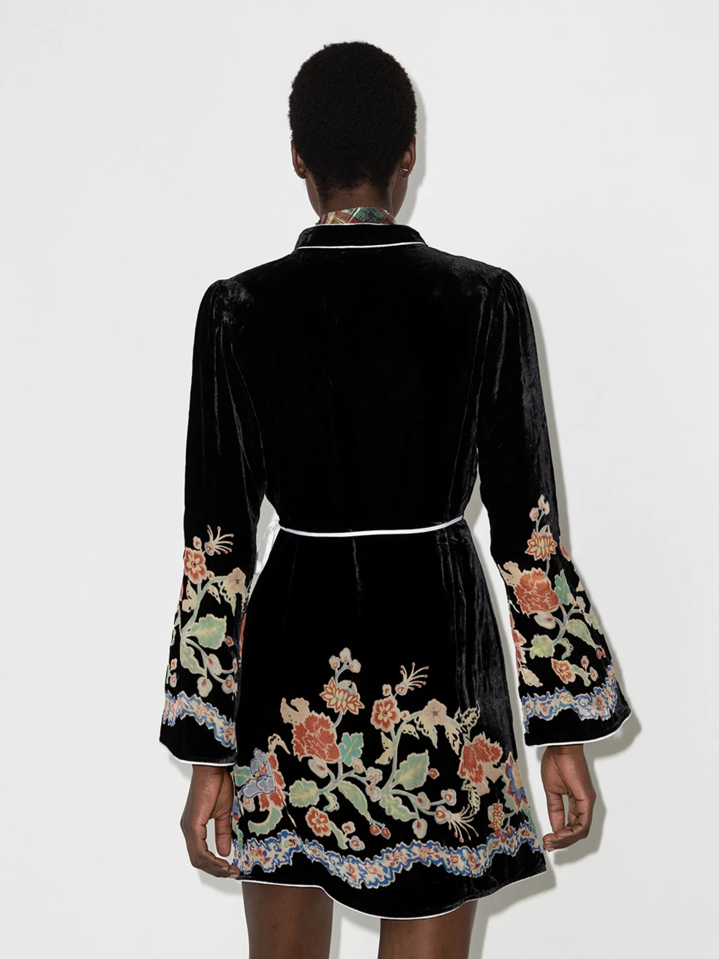 Iris floral wrap dress