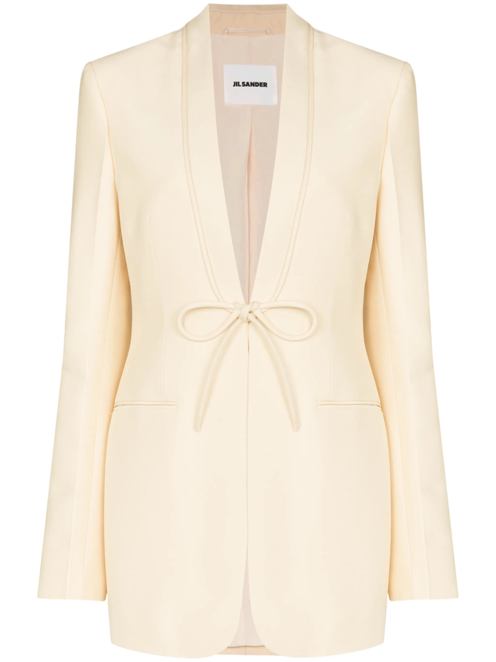 tie-front single-breasted blazer