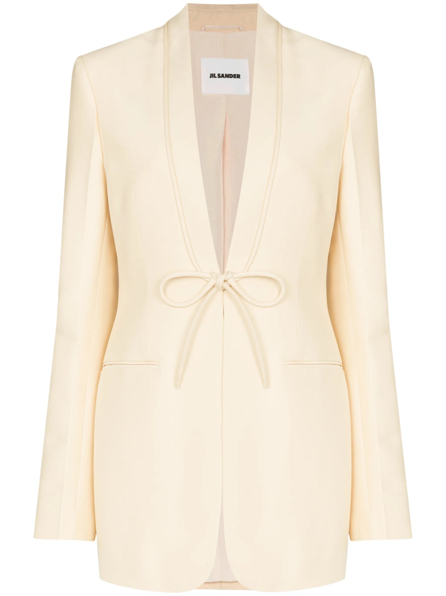 tie-front single-breasted blazer