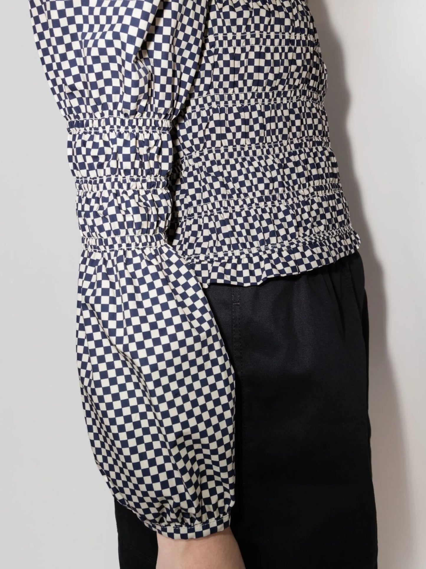 Antoon gingham-check blouse