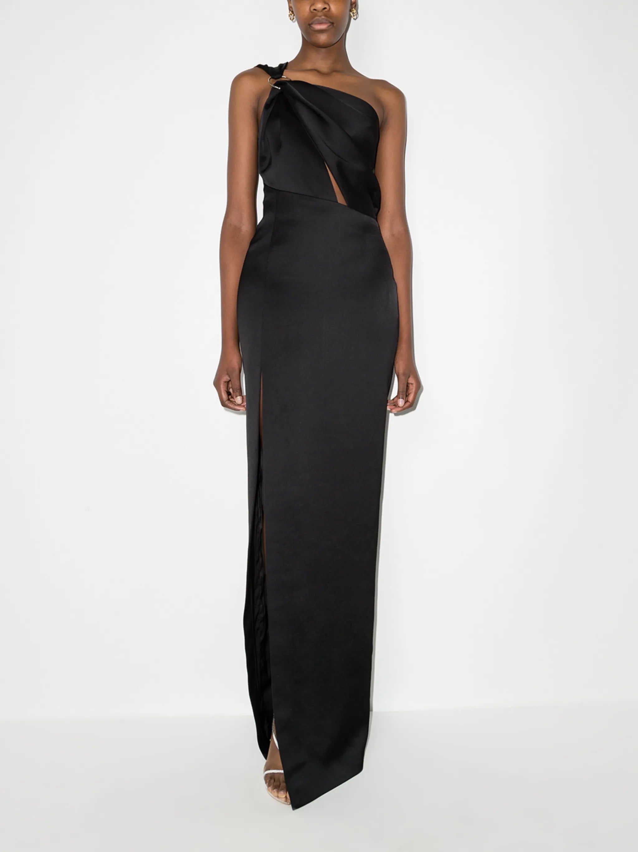 one-shoulder maxi dress