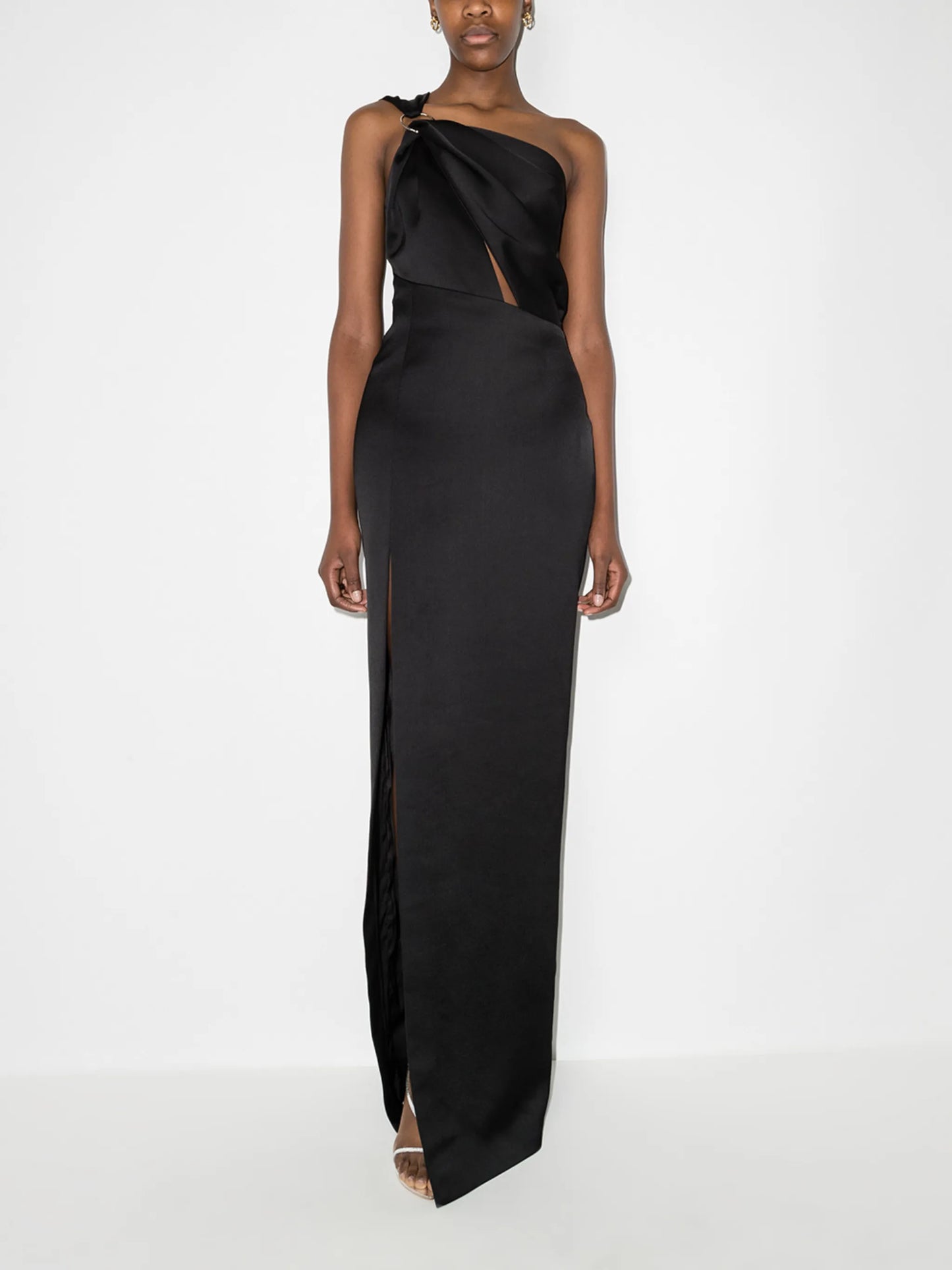 one-shoulder maxi dress