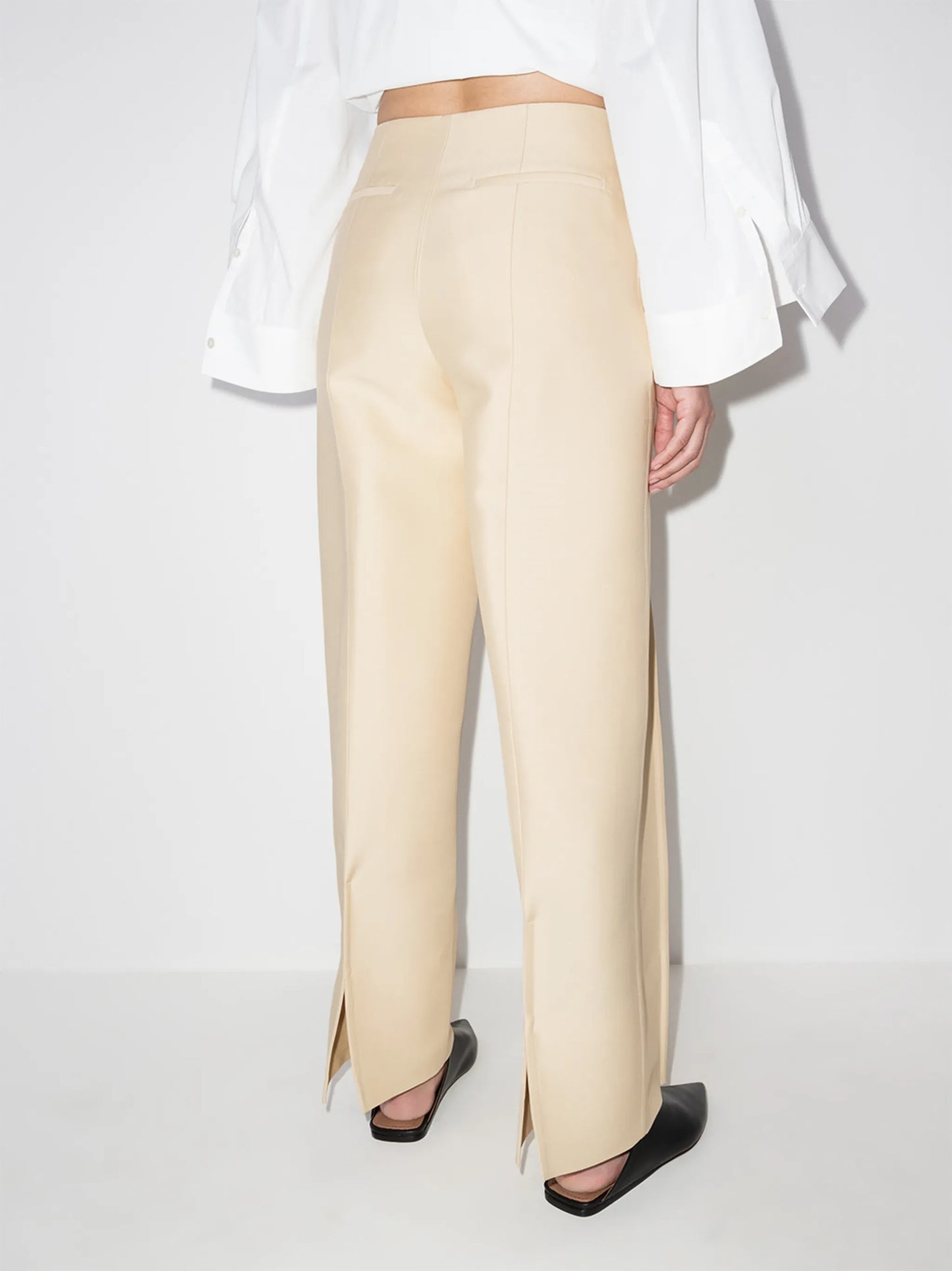 high-rise tailored trousers