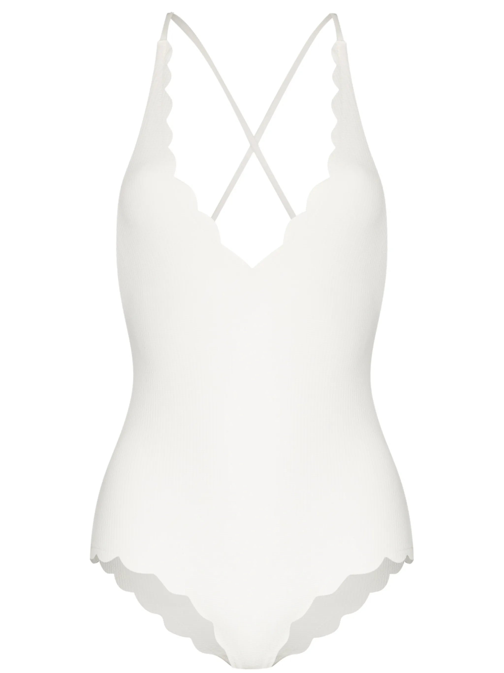 North scalloped-edge swimsuit