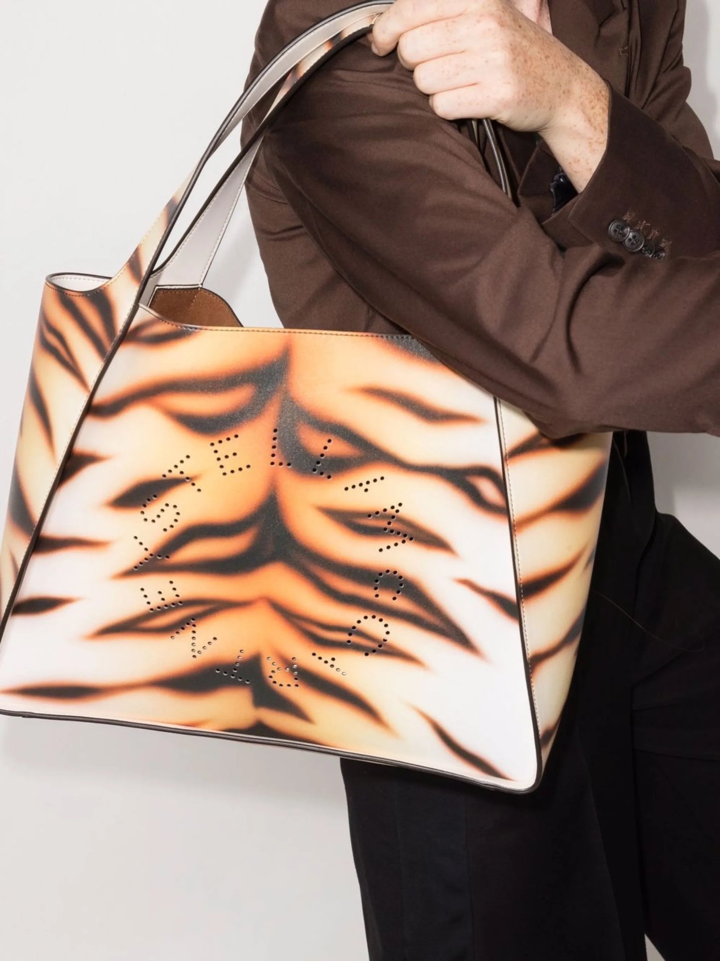 Stella Logo tiger-print tote bag