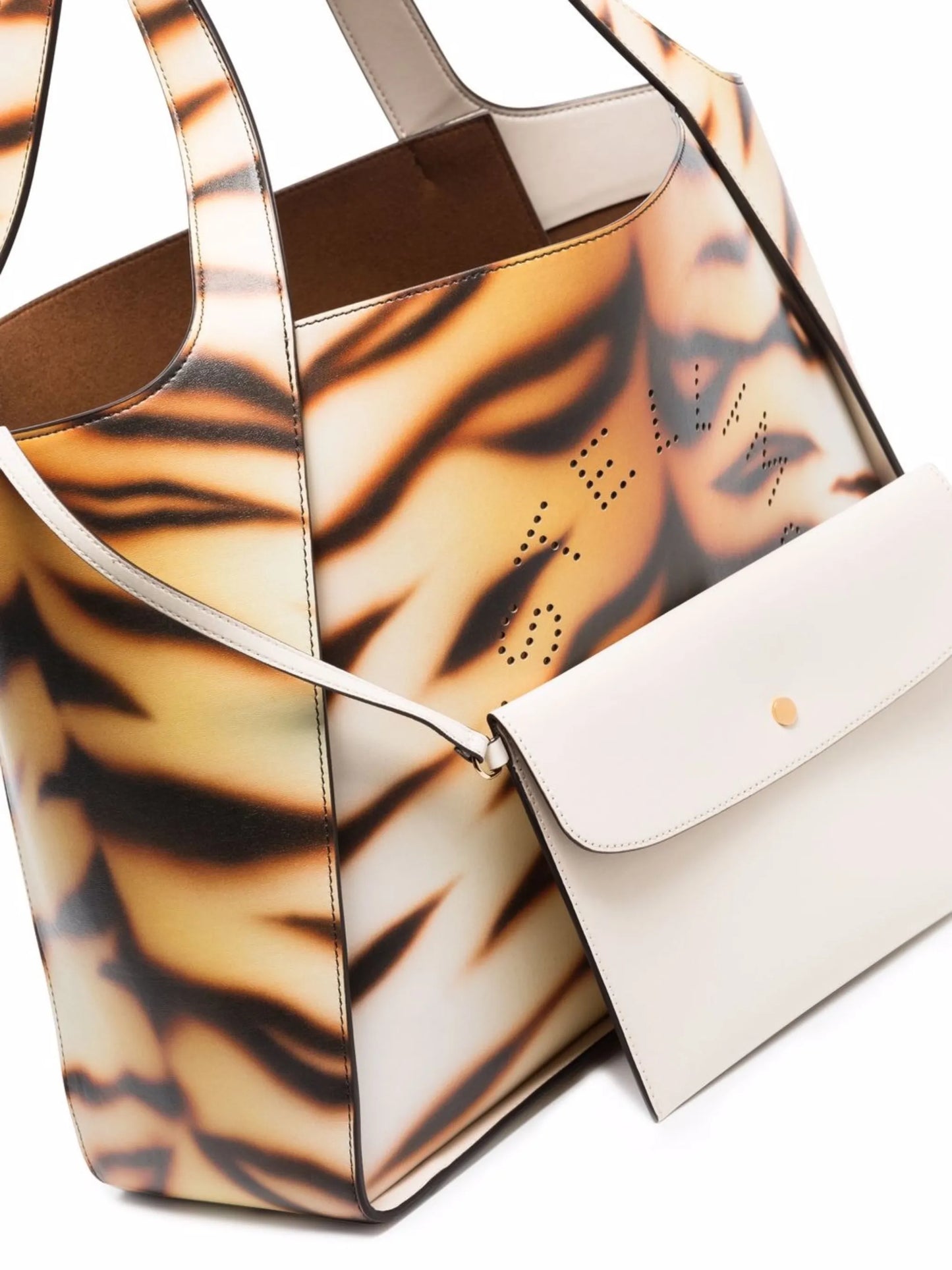 Stella Logo tiger-print tote bag