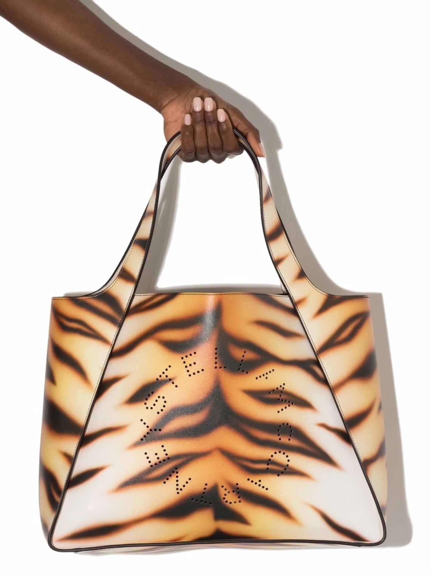 Stella Logo tiger-print tote bag