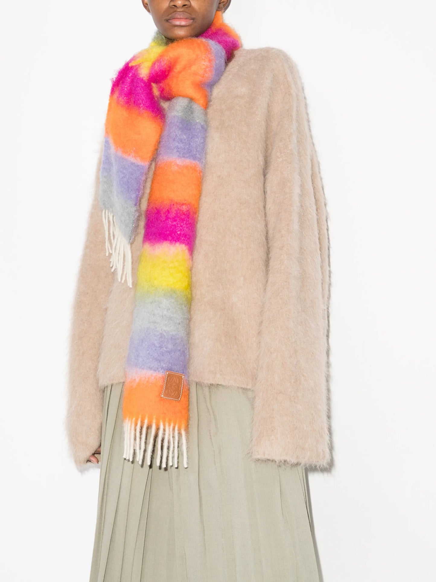 striped wool scarf