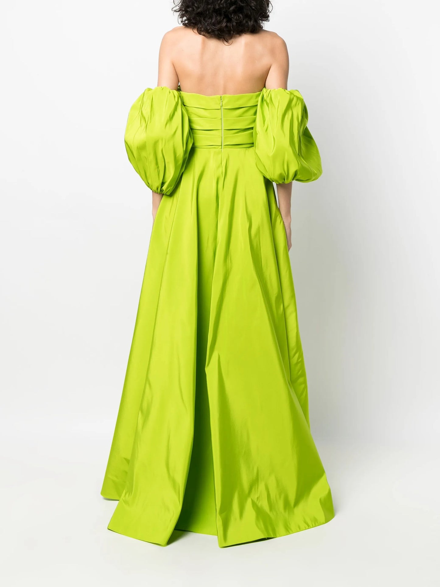 off-shoulder floor-lentgh dress