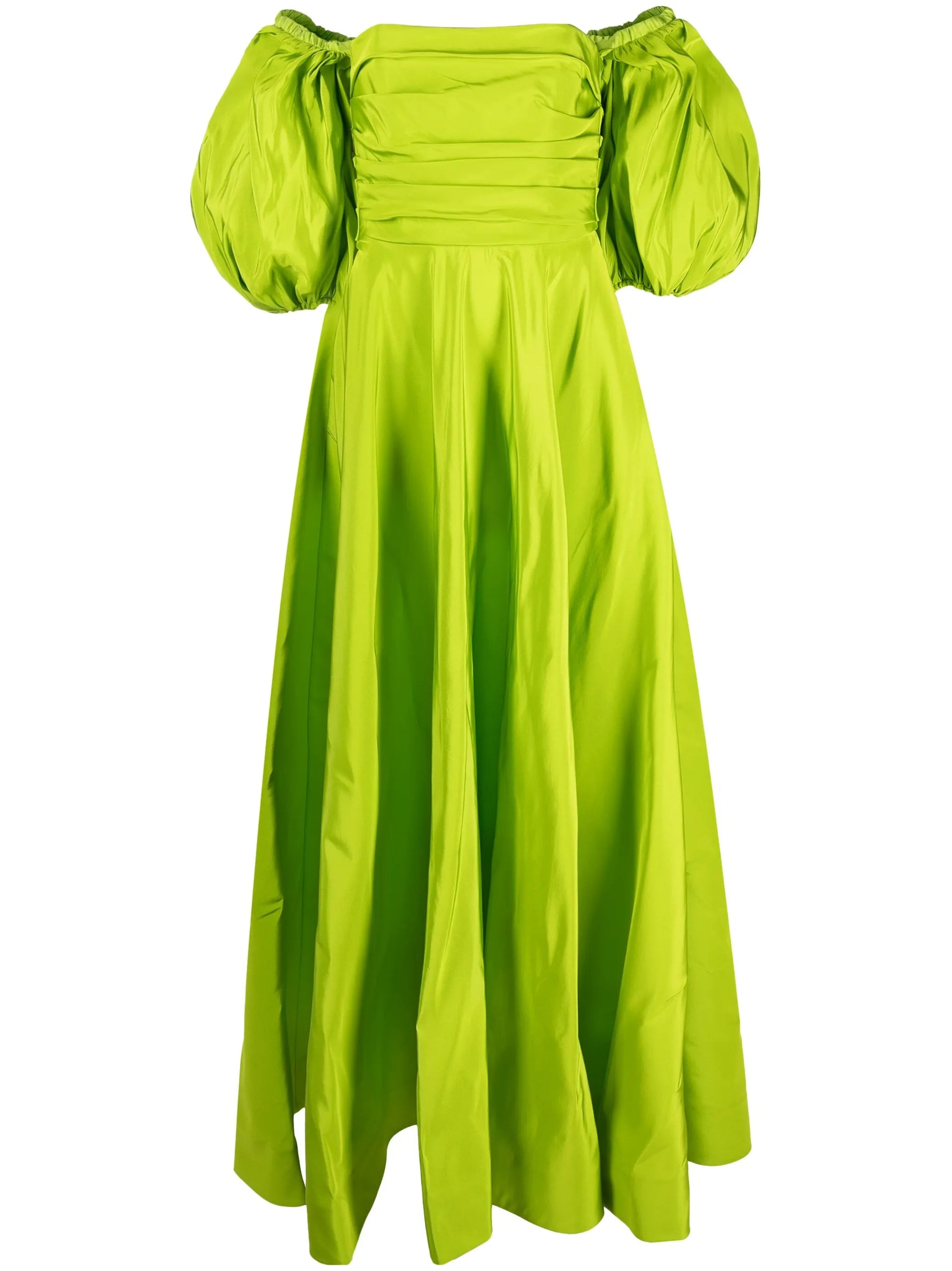 off-shoulder floor-lentgh dress