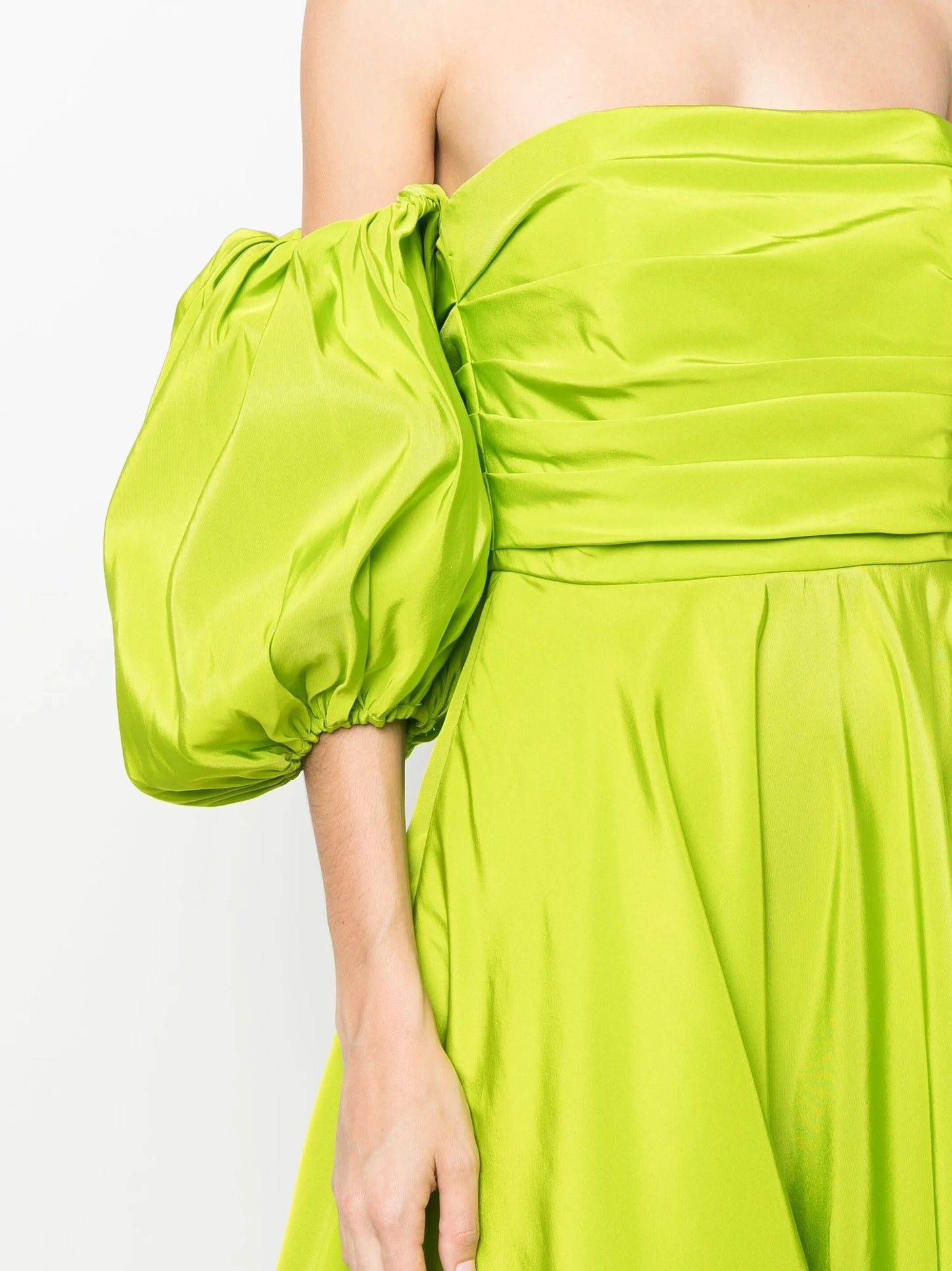 off-shoulder floor-lentgh dress