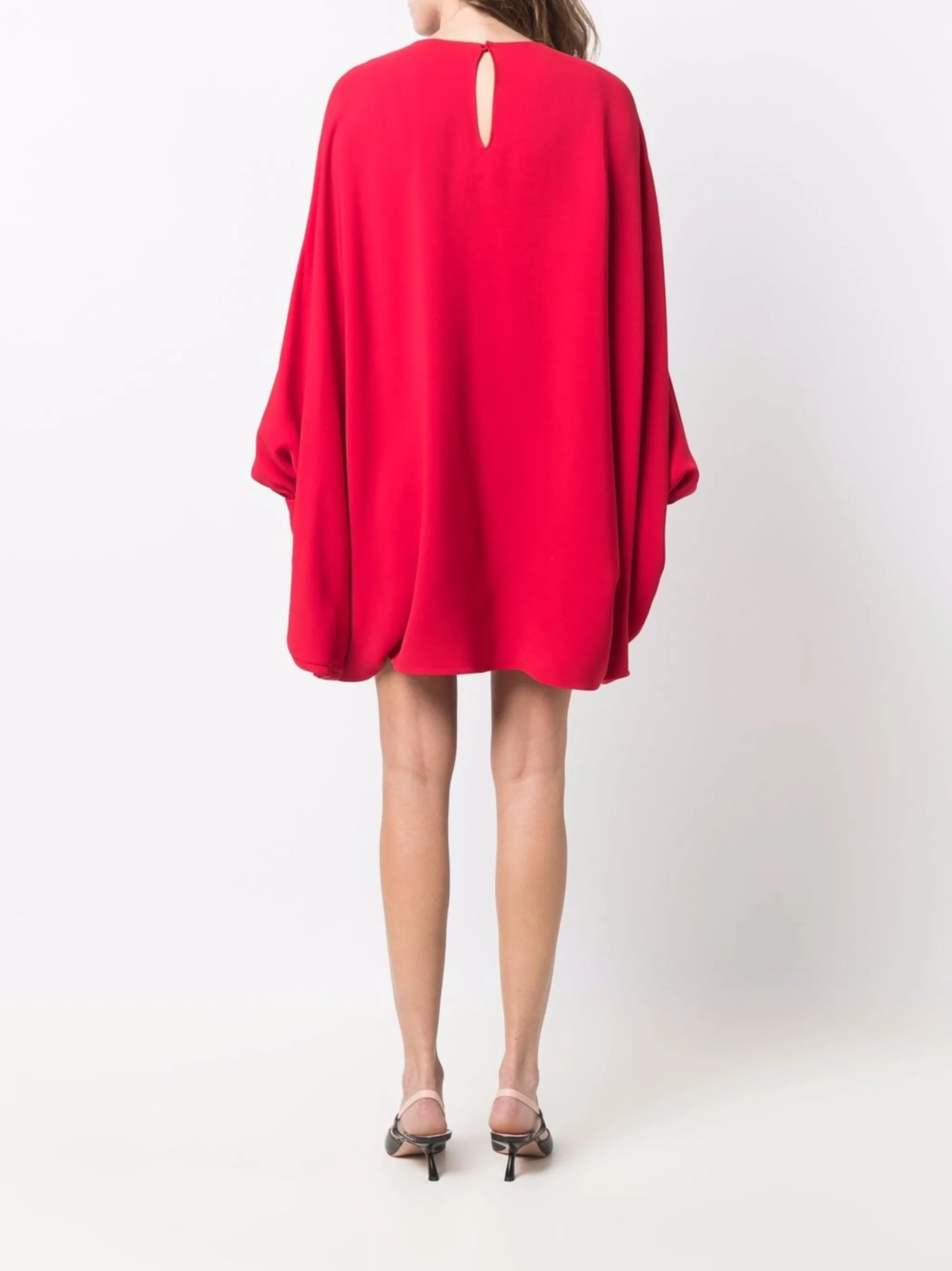 fluid long-sleeve mini dress